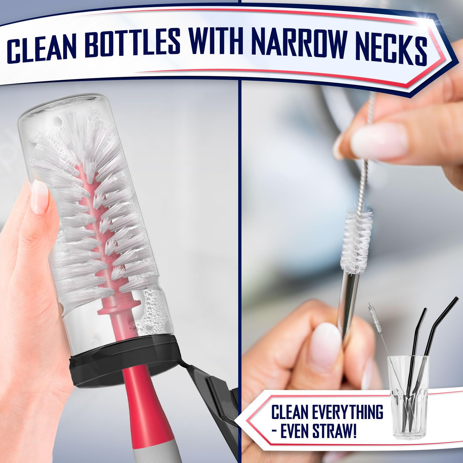 Dish Brush Set Of 4 With Bottle Water Brush Dish Scrub Brush Scrubber Brush And
