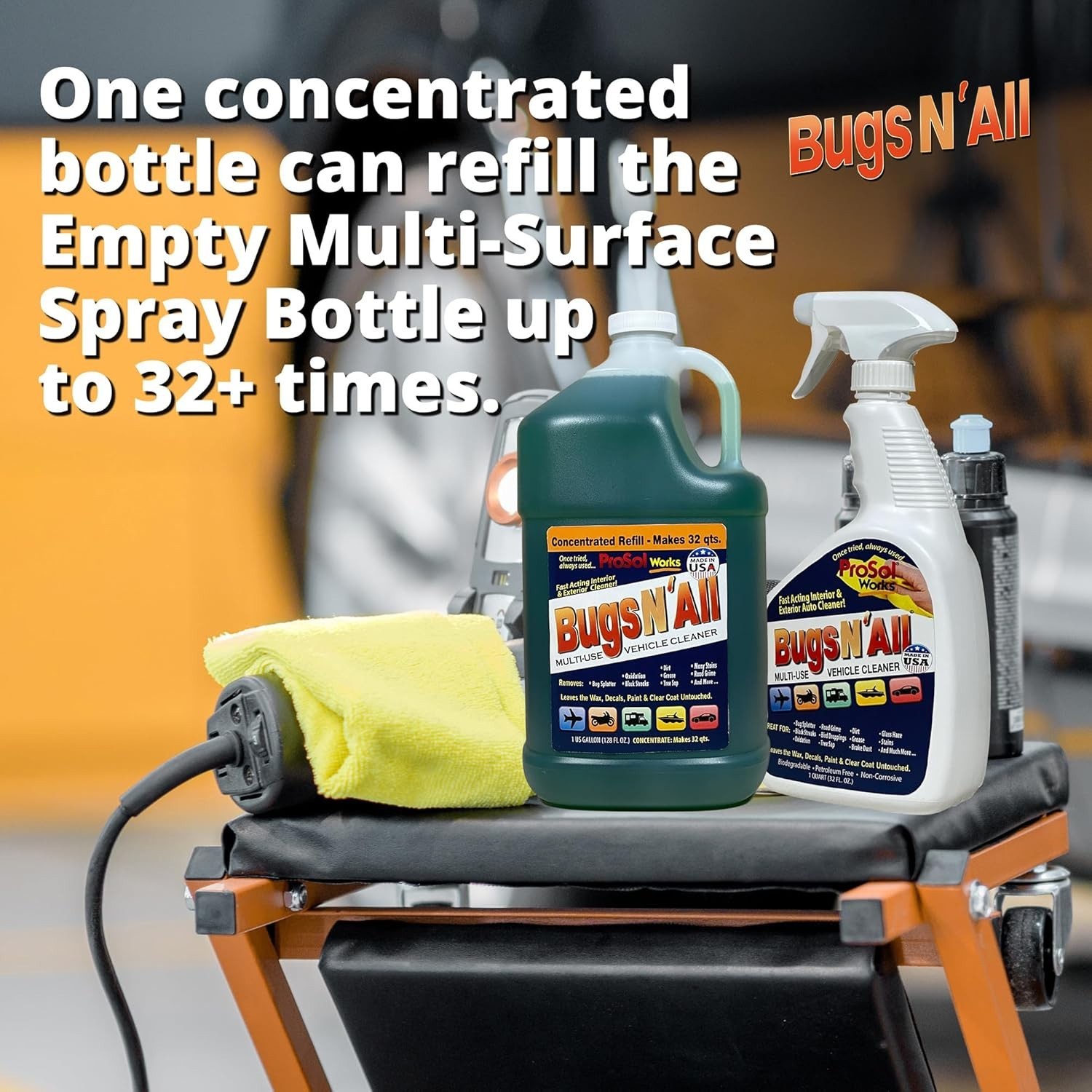 Bugs N’ All Multipurpose Car Cleaner & Degreaser – Bug & Tar Remover Concentr…