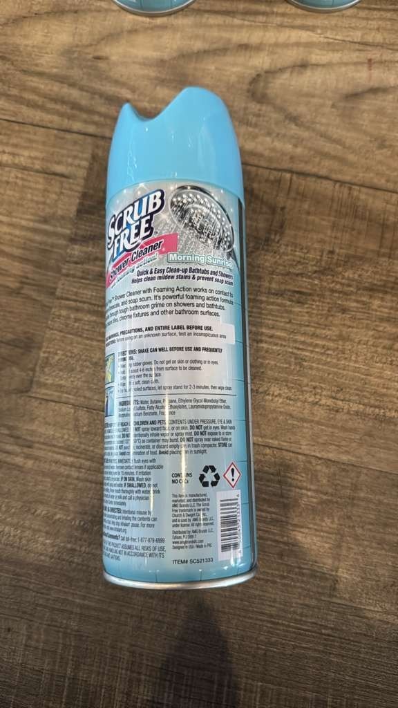 Scrub Free Shower Cleaner Foam Spray 20% Bonus Bathroom Tub Tile Cleaner 19oz