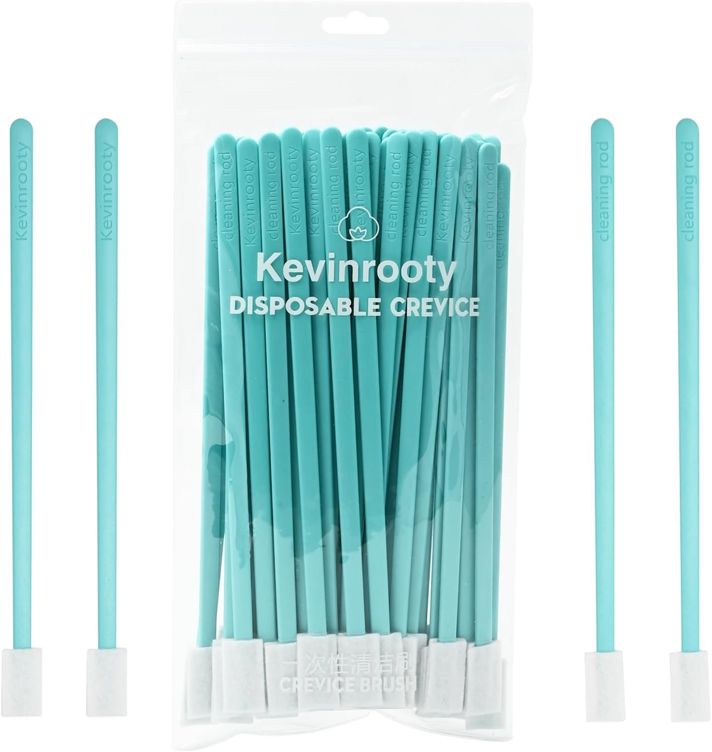 50PCS Disposable Crevice Cleaning Brush Kit, Disposable Toilet Brush, Window