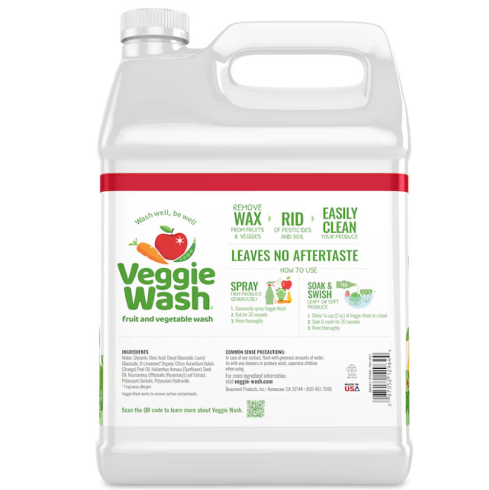 US STOCK Veggie Wash 128 -fl oz Unscented Liquid All-Purpose Cleaner 20%OFF