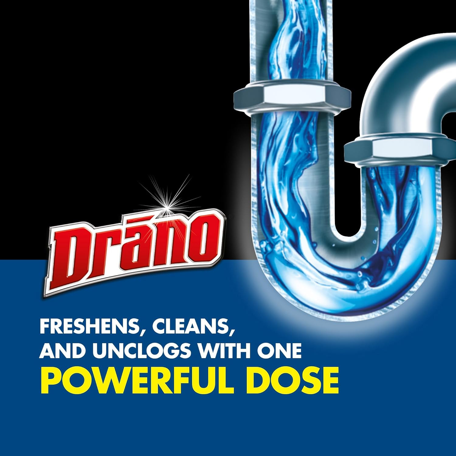 Dual-Force Foamer Drain Clog Remover Cleaner for Shower Sink Drains 17 Fl Oz