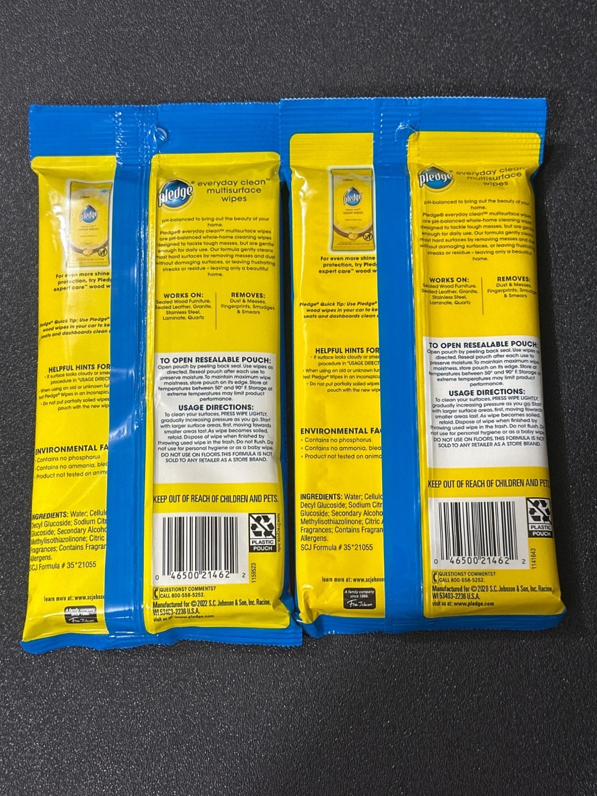 2X- Pledge Everyday Clean Multisurface Wipes Fresh Citrus 25 Ct