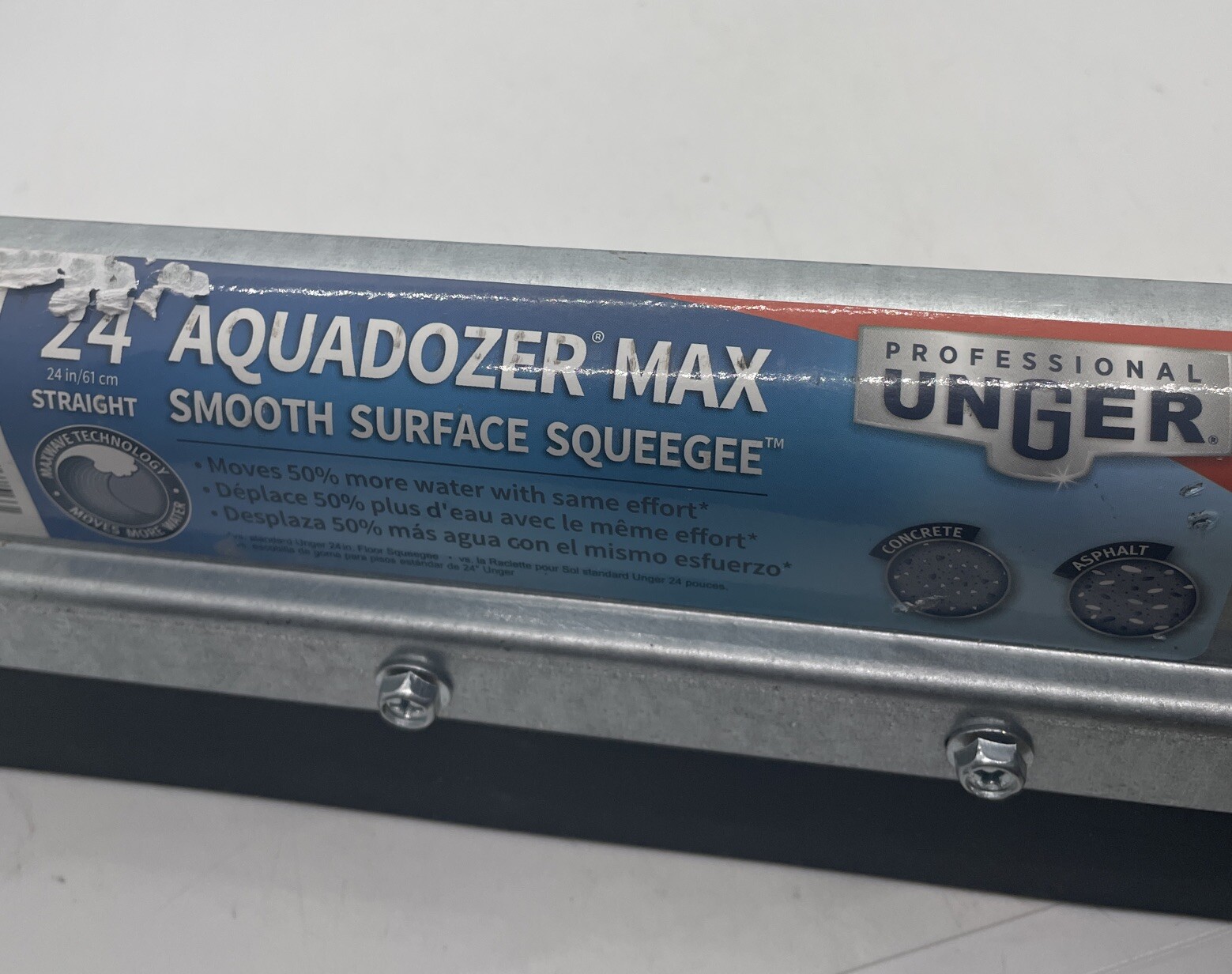 Unger Professional 24” AquaDozer MAX Smooth Surface Squeegee **NEW** No Handle