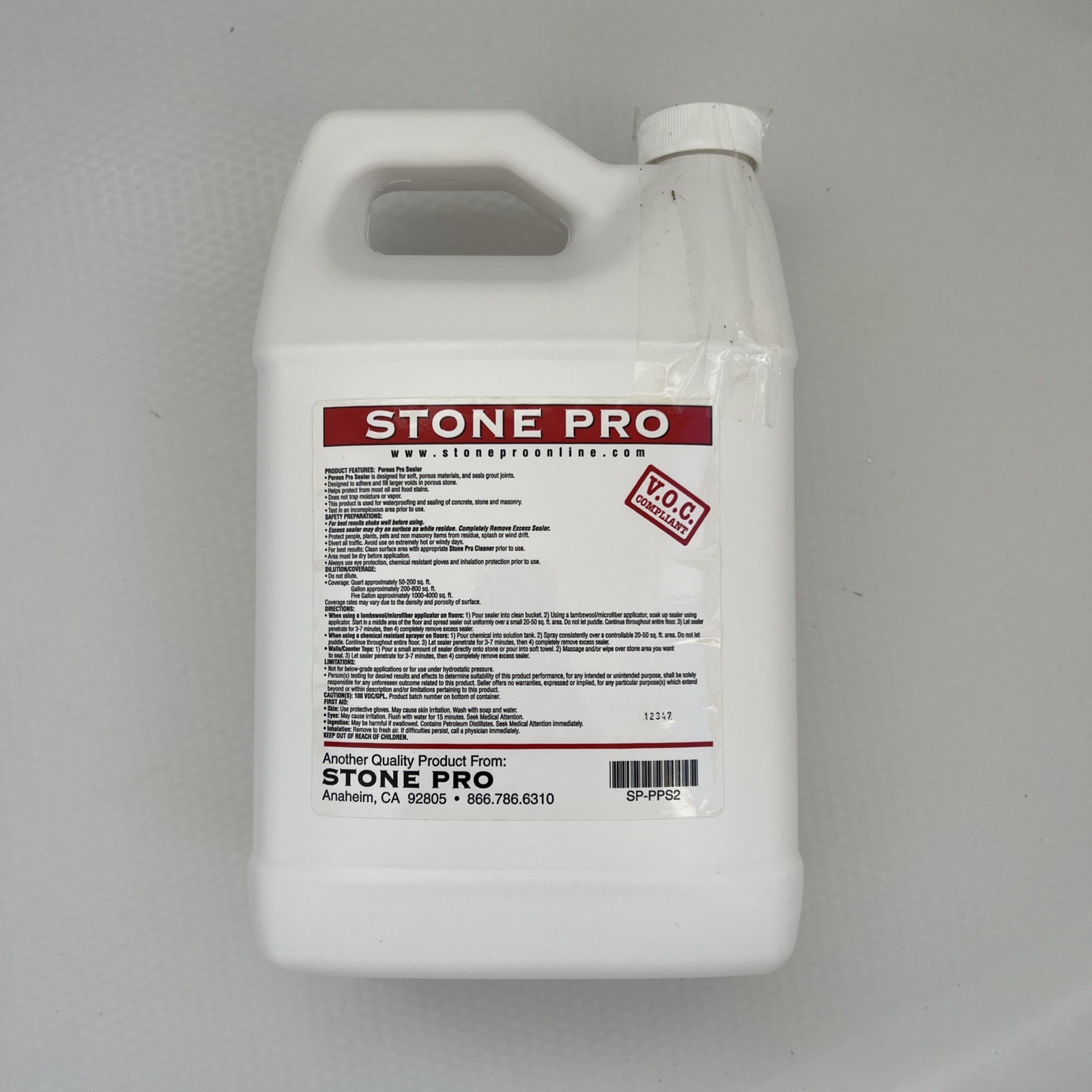 Stone Pro Pro Sealer for Marble Granite Travertine Tile Concrete & Grout
