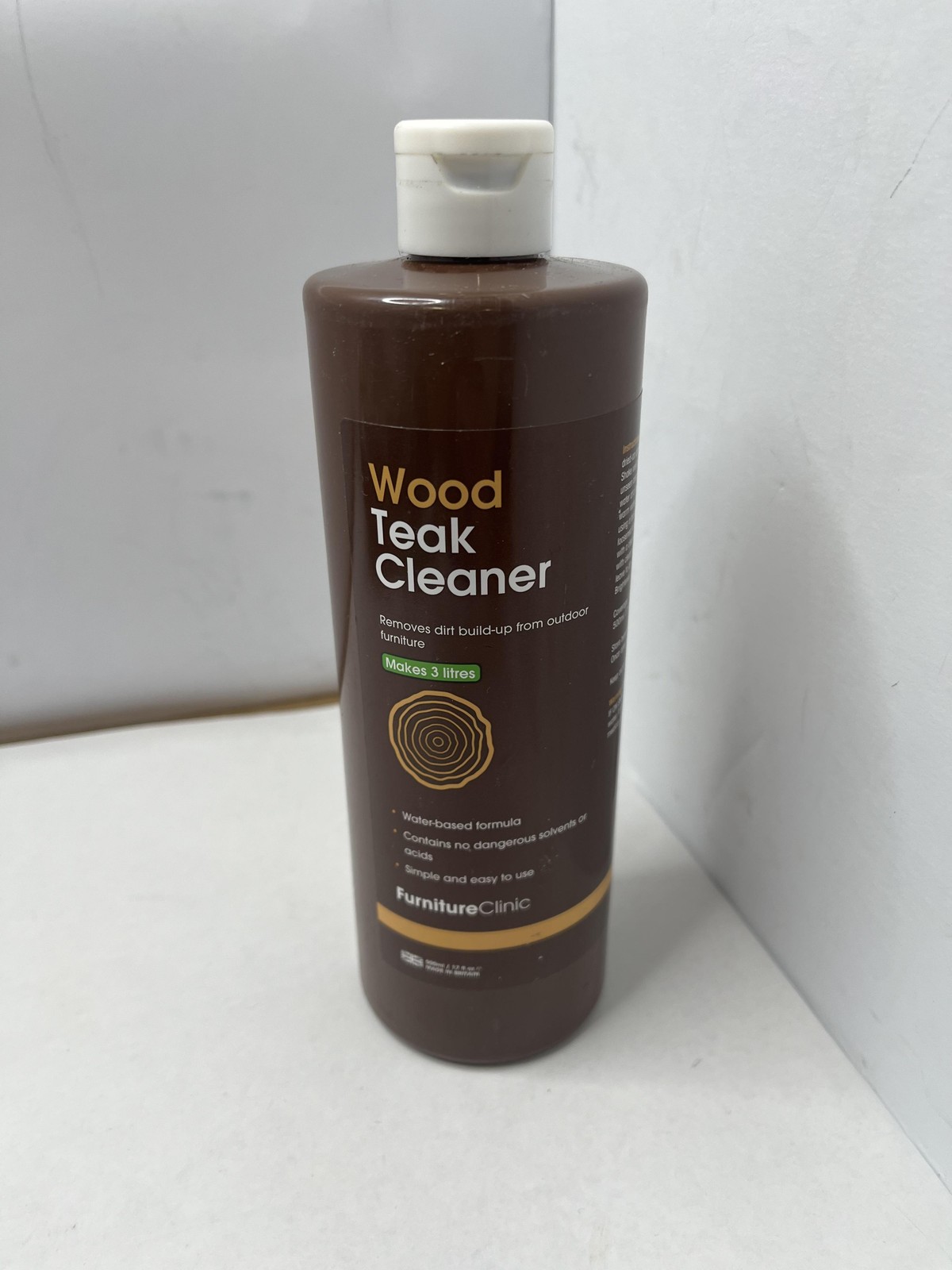 FurnitureClinic Wood Teak Cleaner 500ml Concentrate Outdoor Furniture UK 3L