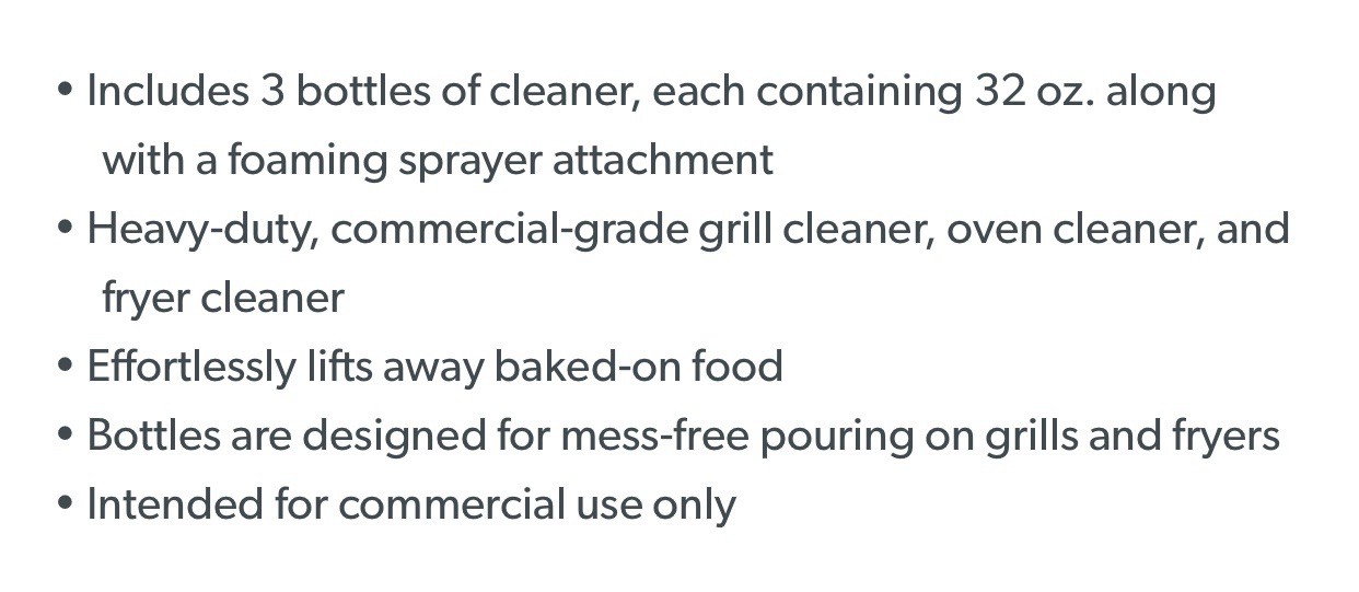 6 PACK – Member’s Mark Commercial Oven, Grill and Fryer Cleaner (32 oz.)