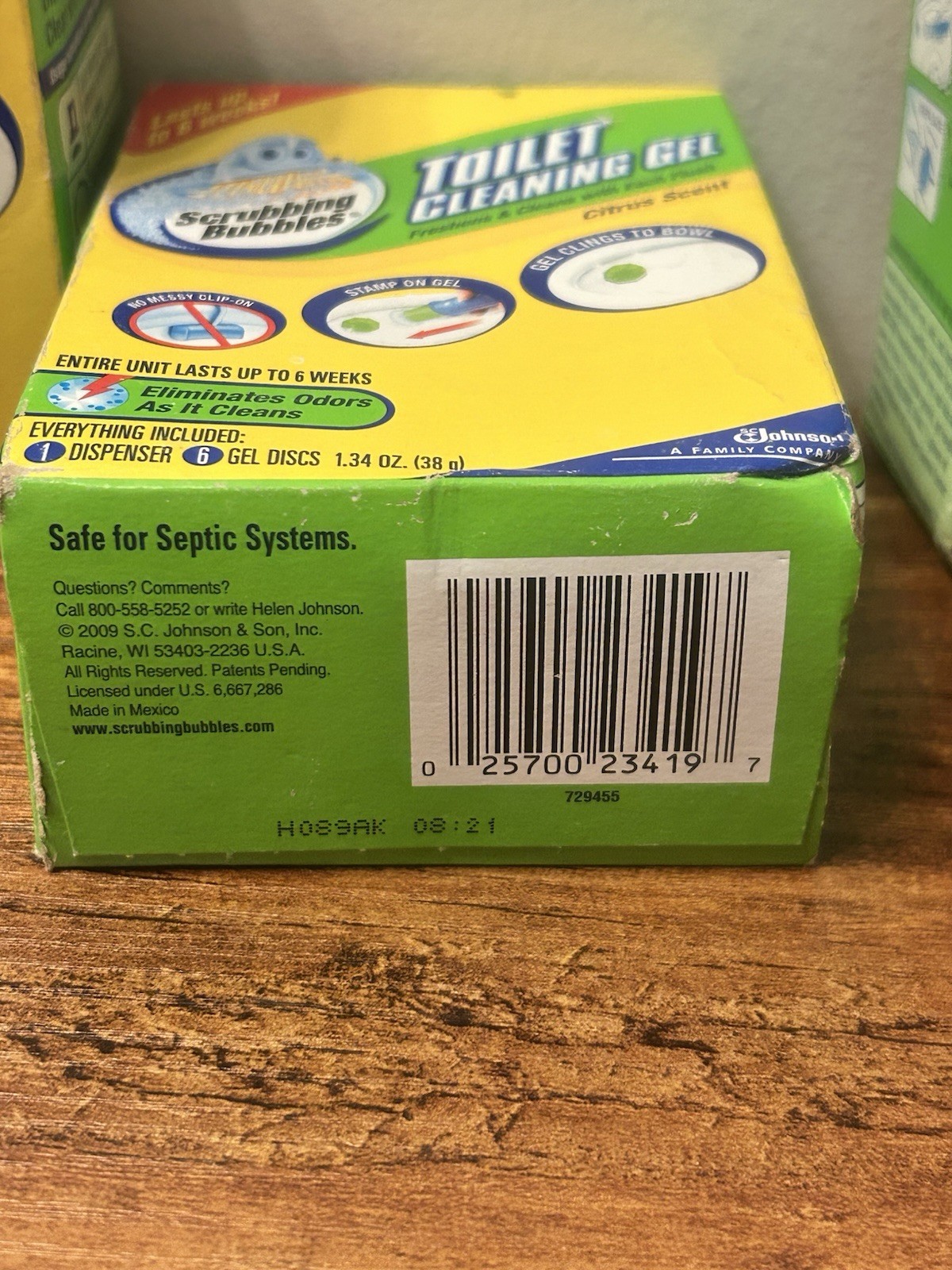 Lot of 3 Scrubbing Bubbles Toilet Cleaning Gel Citrus Scent 6 Gel Discs Each