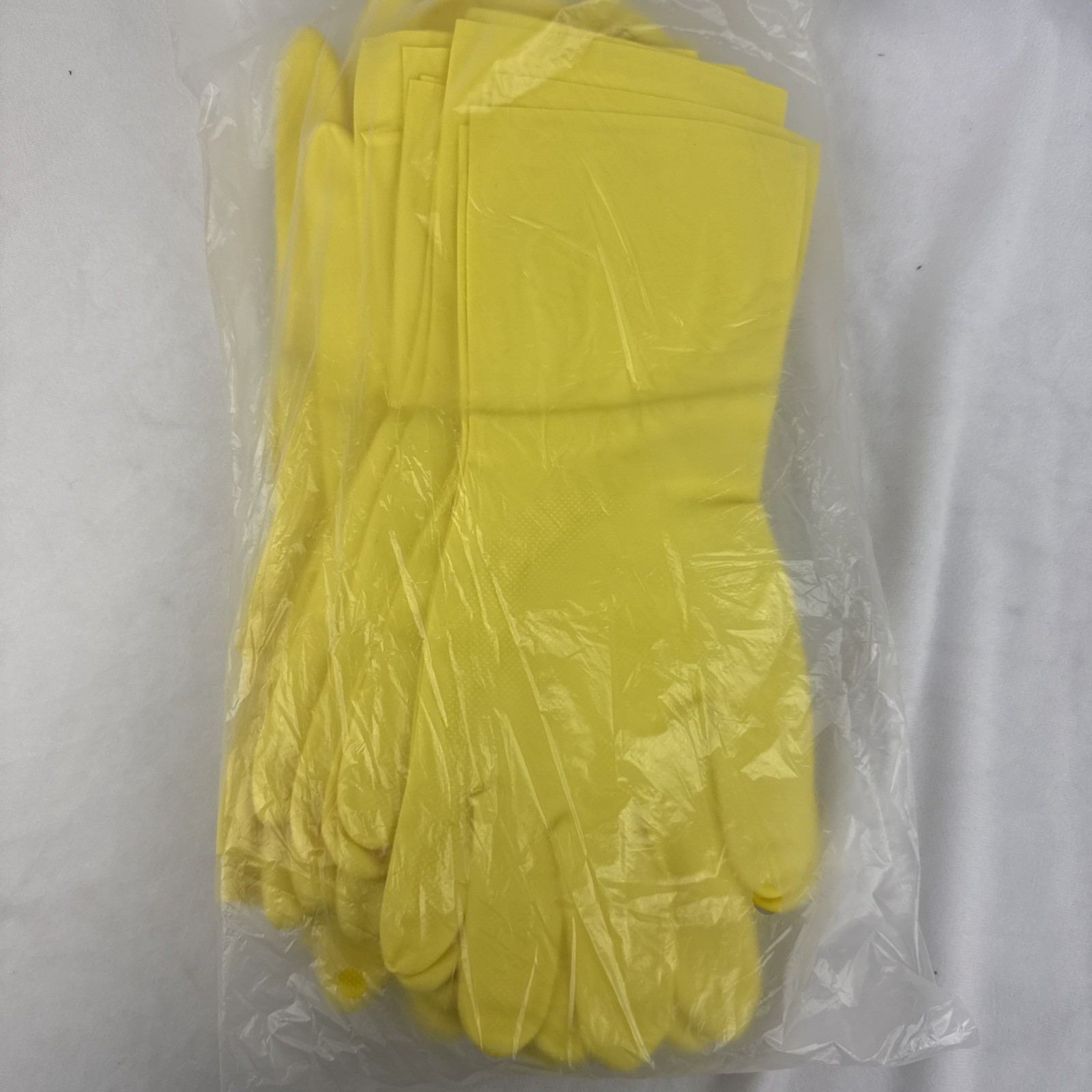 12 Pair Ironworks Yellow Kitchen Cleaning Dishwashing Nitrile Reusable Gloves 8