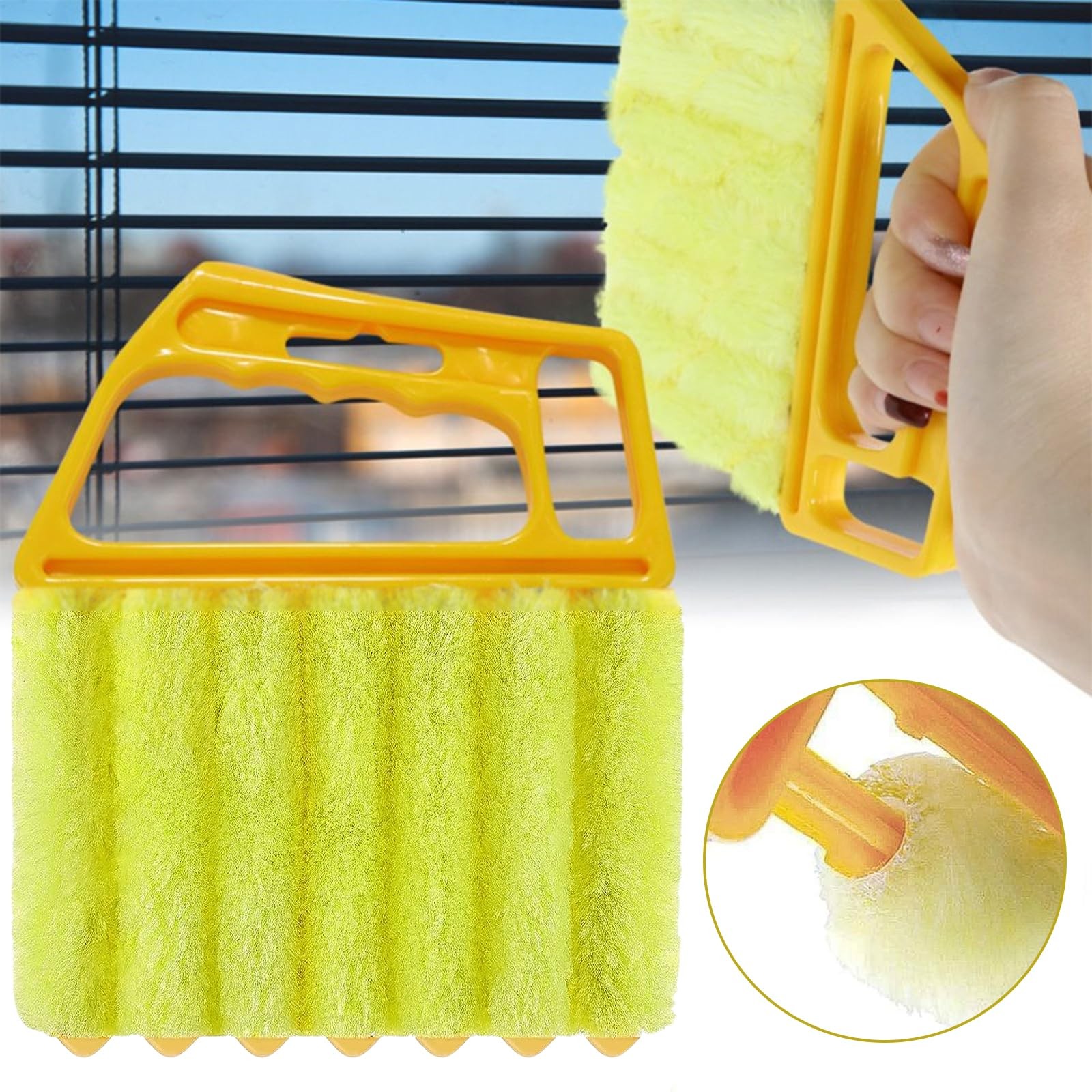 6 Pcs Blind Cleaner Duster Tool, 7-Finger Dusting Cleaner Tool for Window & V…