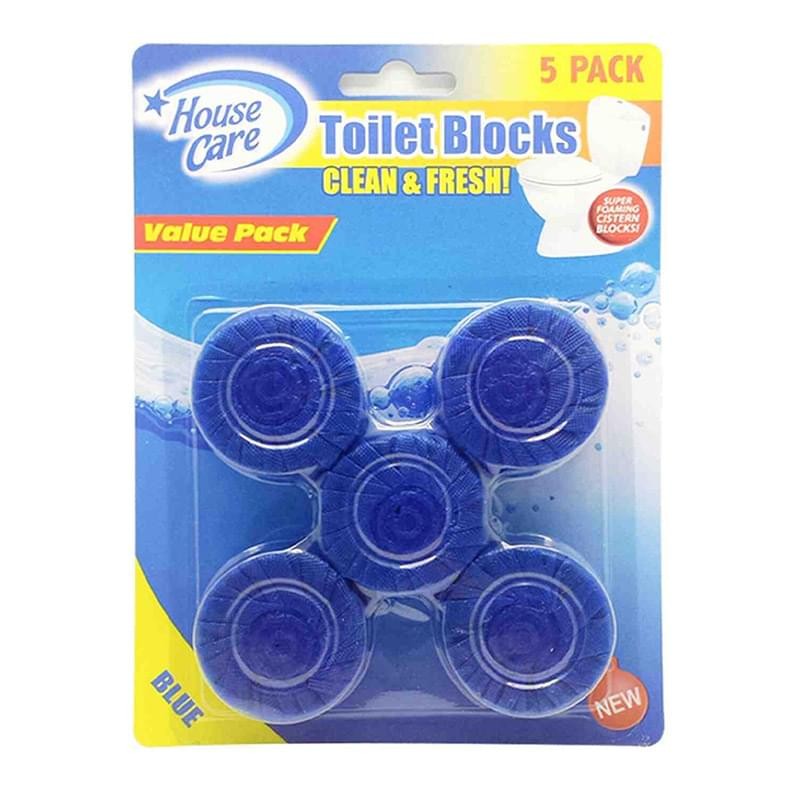 Blue Toilet Bowl Blocks / Tablets – Clean & Fresh, 5 Count (Pack of 3)