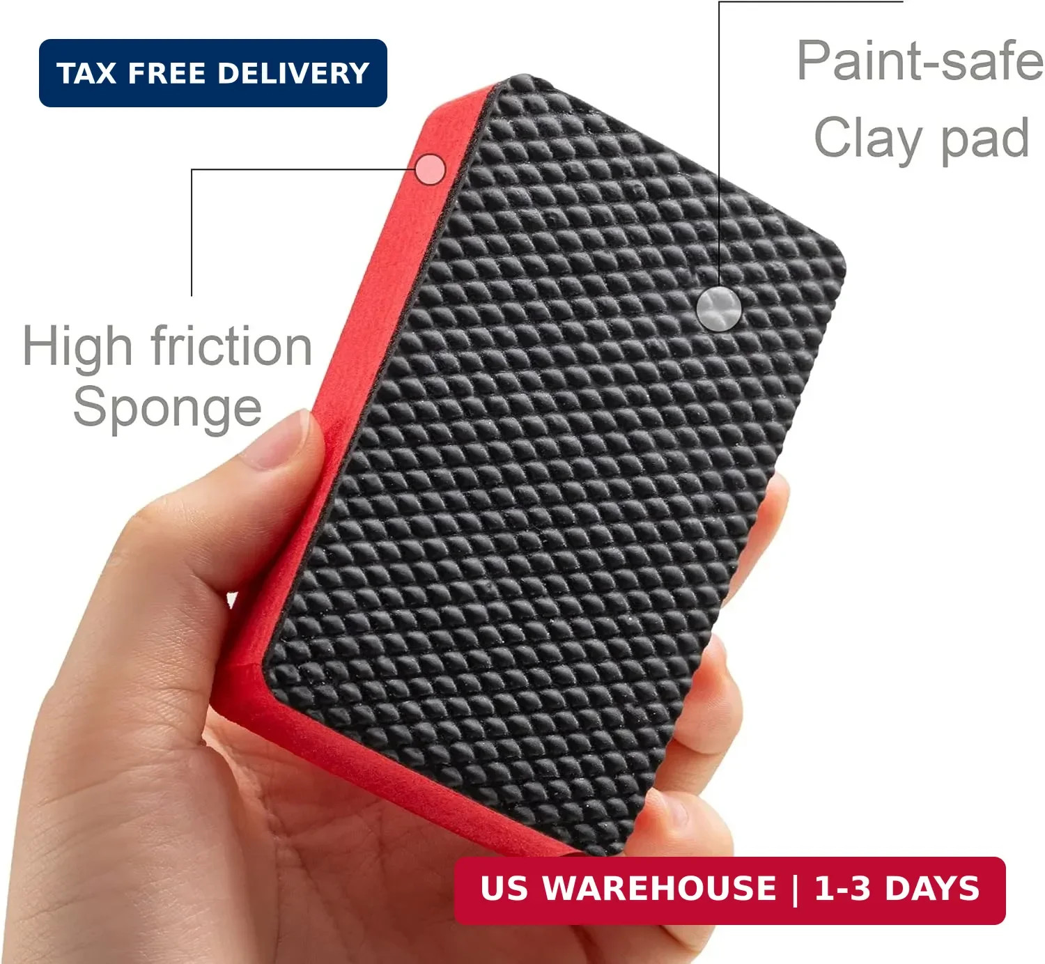 8PCS Clay Bar Sponge, Fine Grade Auto Detailing,Magic Car Pad Block Cleaning, Wa
