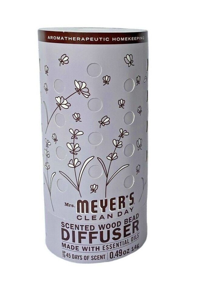 6 Units Mrs Meyers Clean Day Scented Wood Bead Diffuser in Lavender Scent .49 oz