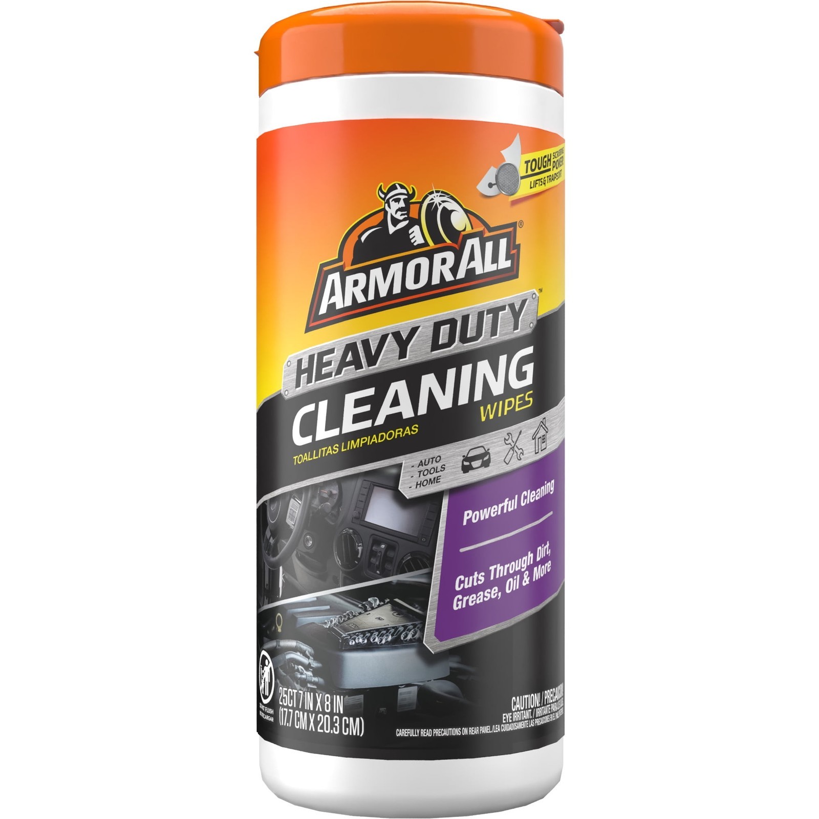 25 Count Armor All Heavy Duty Car Cleaning Wipes Multi Surface Use Auto Home