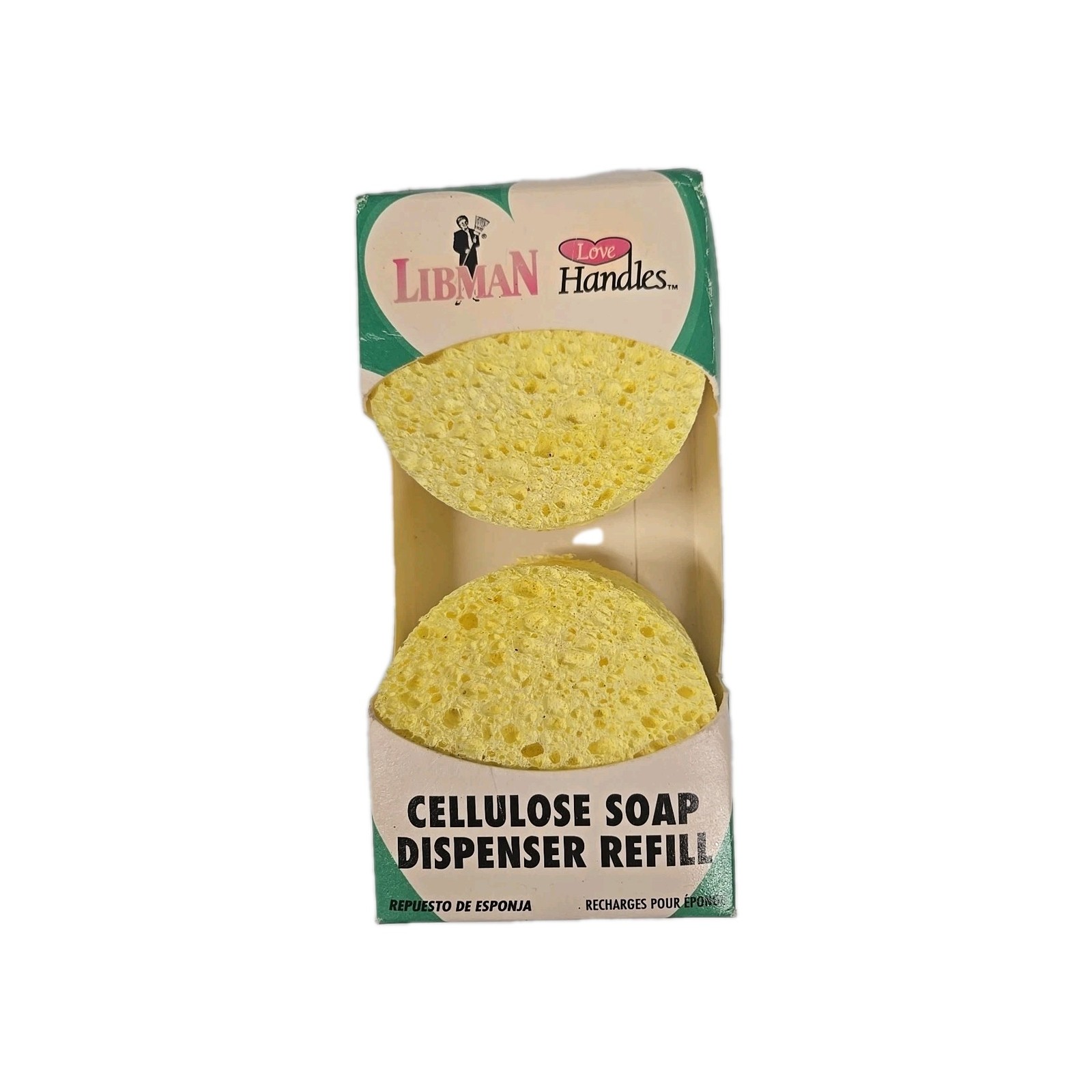 Libman Love Handles Vintage 2002 Cellulose Soap Dispenser Refill 3 Packs NOS