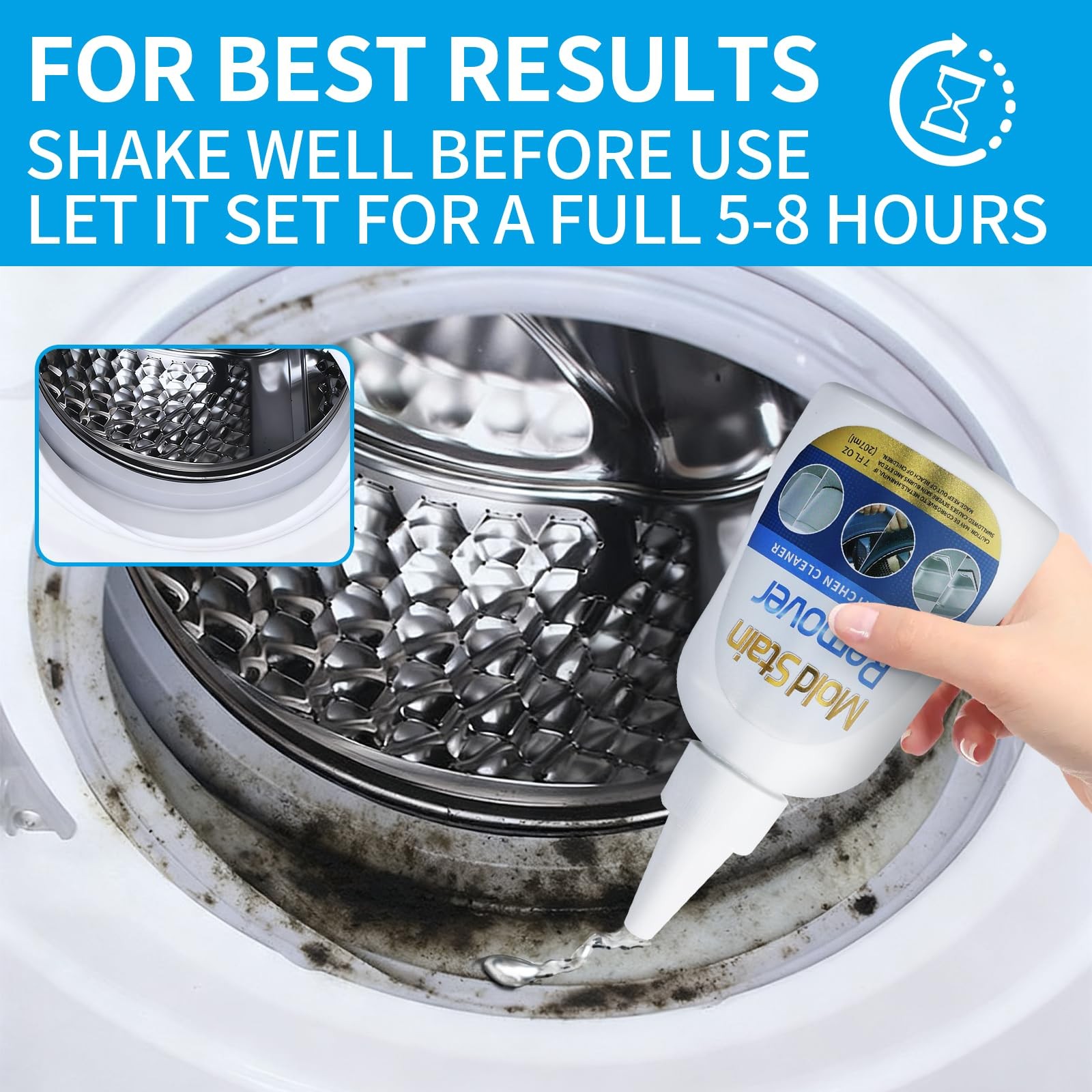 Home Stain Cleaner, 7 fl oz Mold Stain Cleaner Gel for Washing Machine, Home …