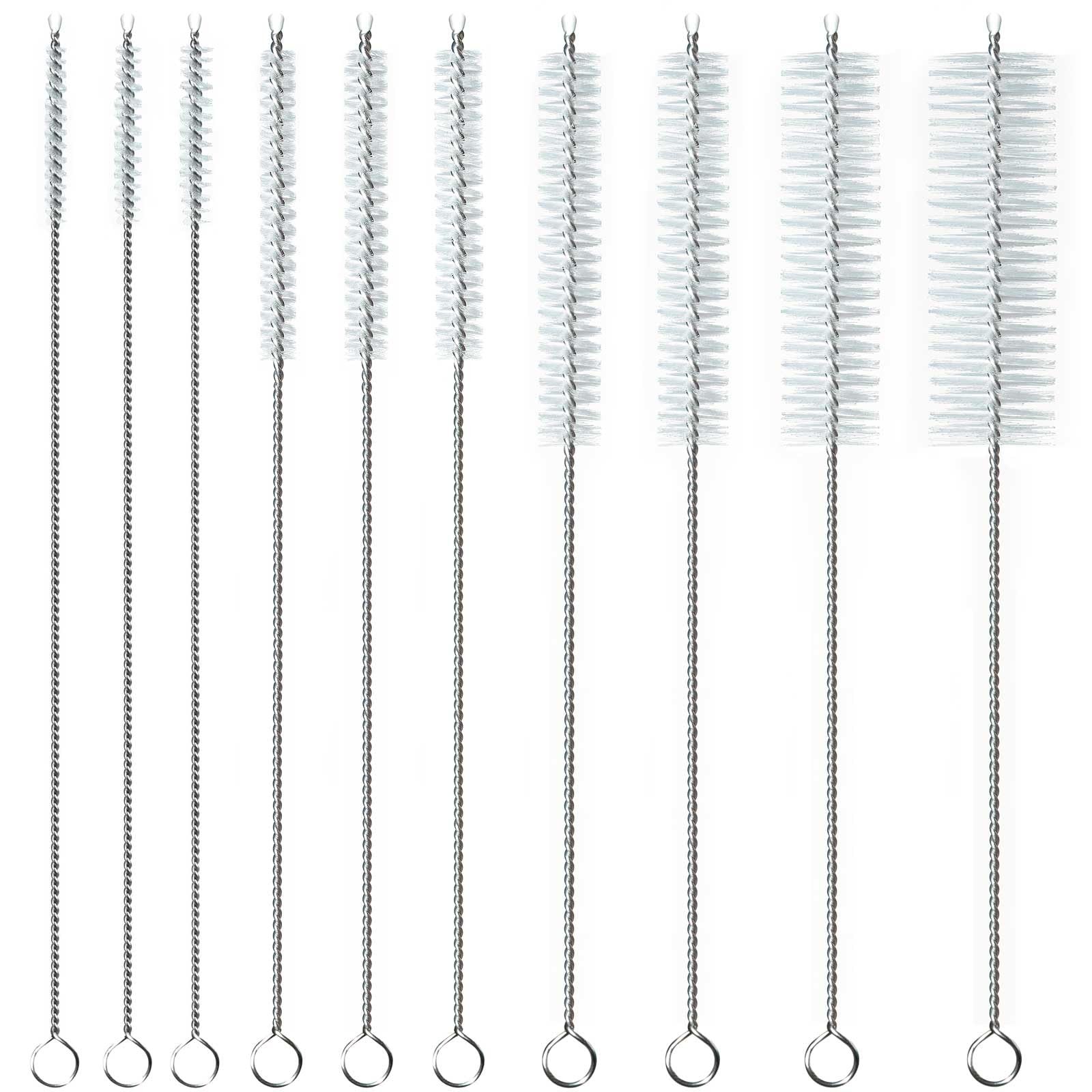 Straw Cleaner Brush, Reusable Metal Handles Straw Cleaning Brush Extra Long f…