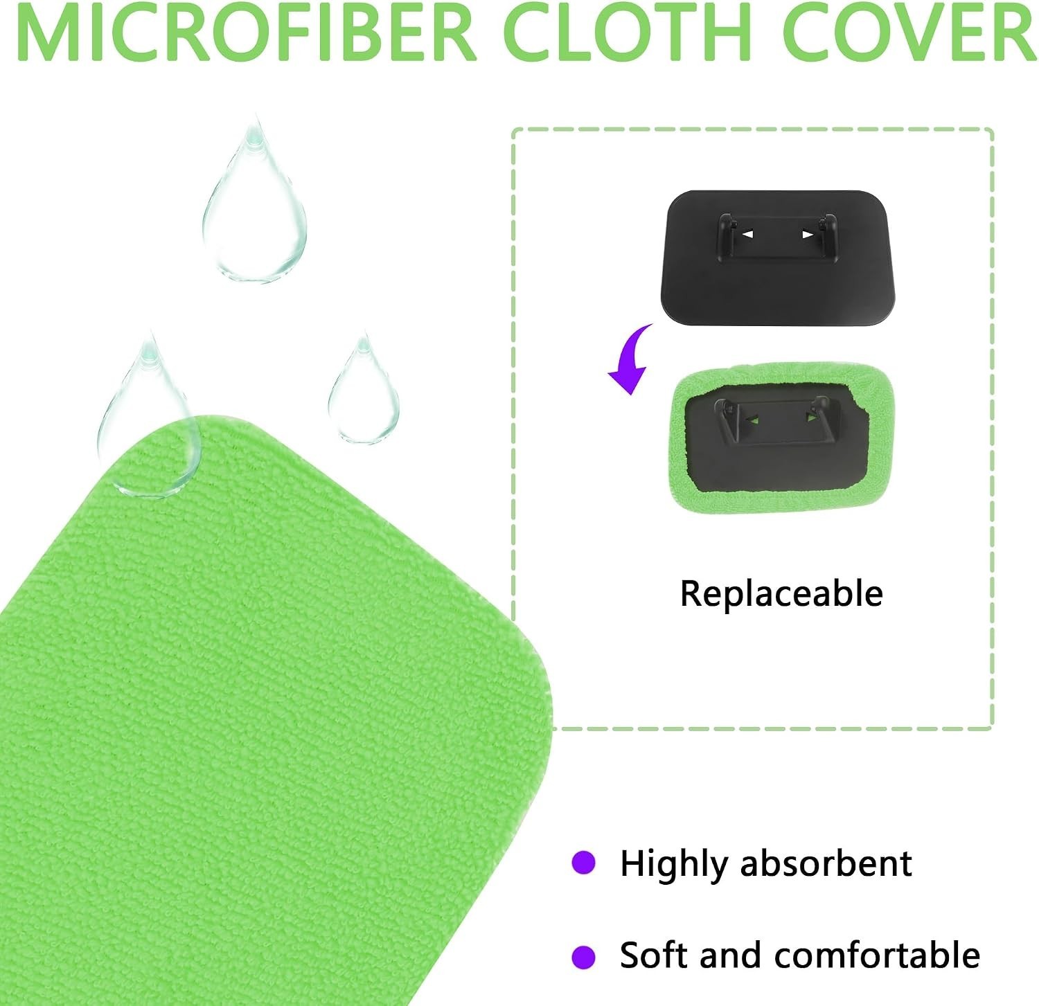 Car Window Cleaner Tool Kit,Microfiber Car Windshield Cleaner Inside with 4PC…