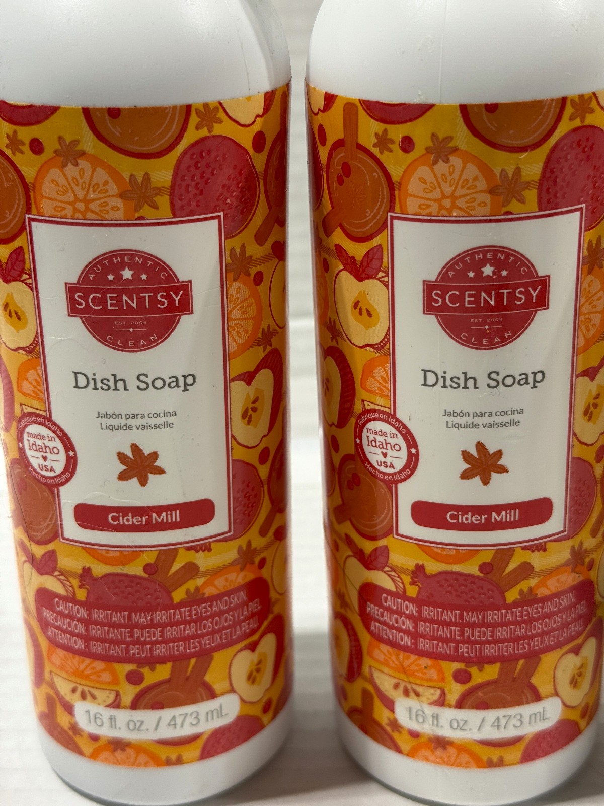 Lot of 4 SCENTSY Dish Soap – Cider Mill – Perfect Peppermint – Driftwood Bay NEW