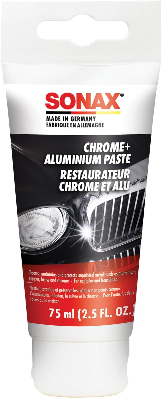 Sonax Chrome & Aluminum Paste | Gentle Cleaner & Protector for Chrome, Alumin…