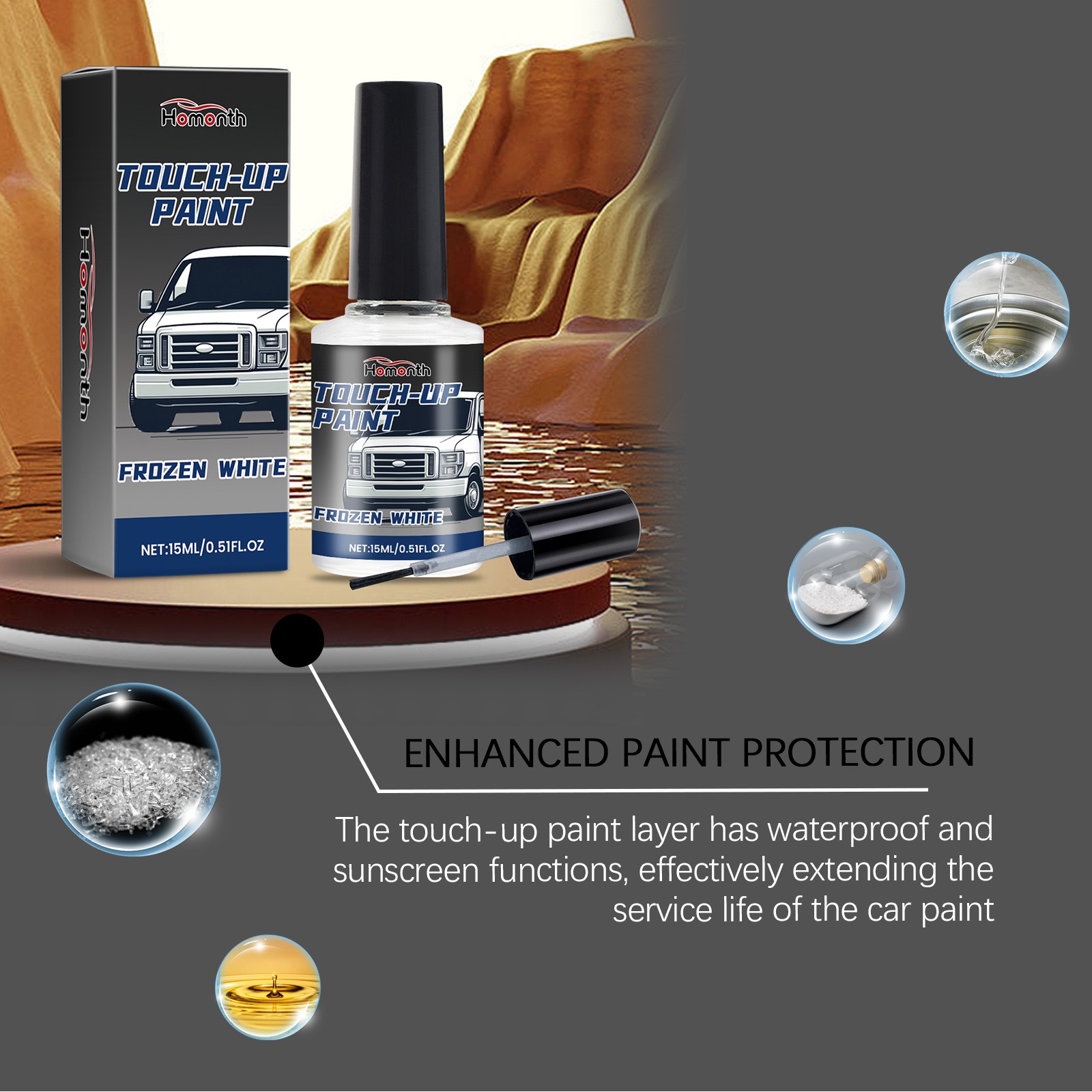 Car Touch Up Paint Pearl White Auto Scratch Repair Pen Chip Restorer