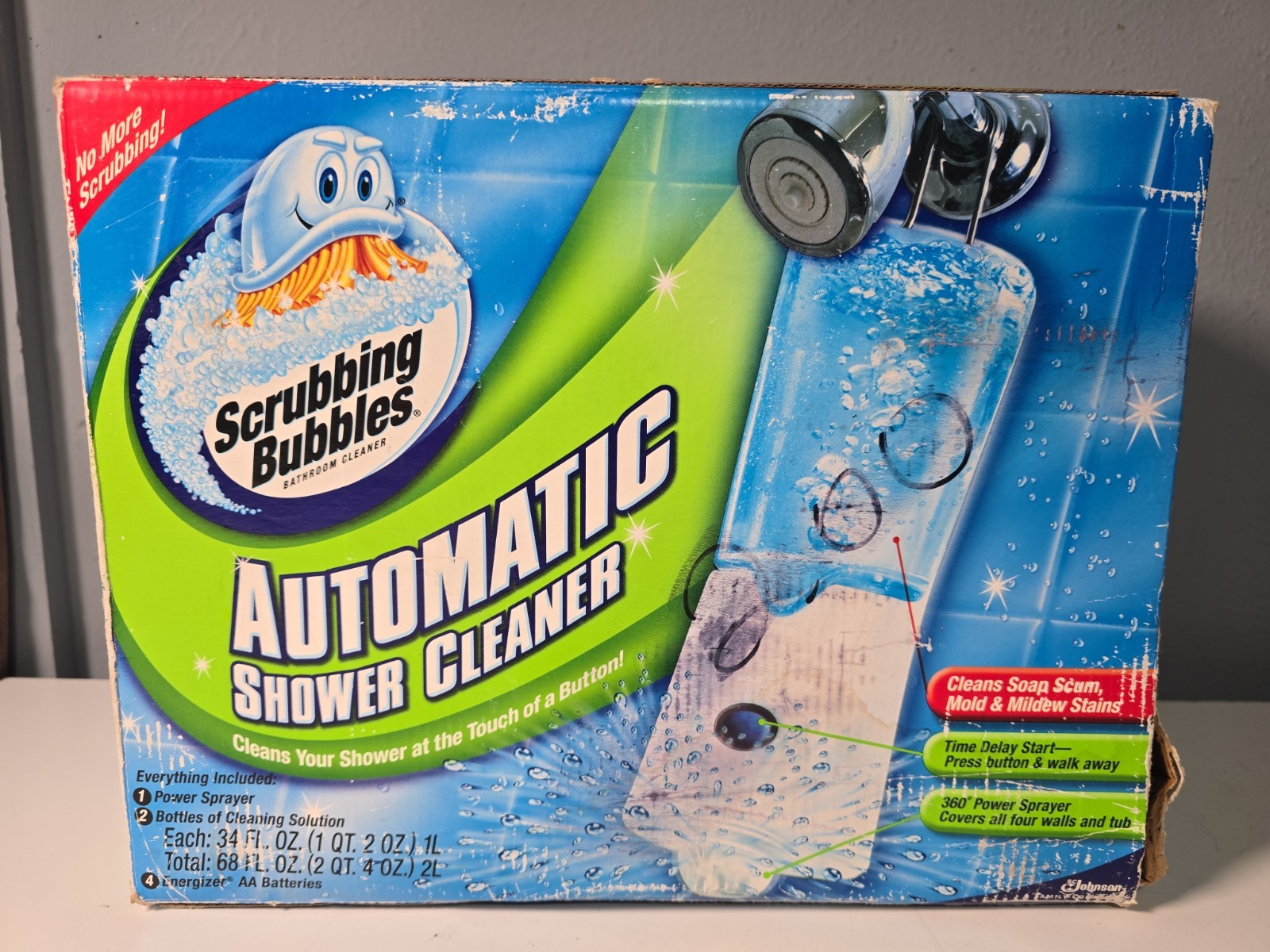Scrubbing Bubbles Automatic Shower Cleaner Kit 2 x 34 oz Refill Bottles NIB