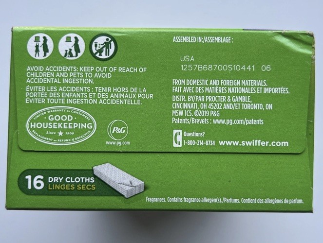 Lot of 2 Swiffer Dry Sweeping Cloths Lavender Scent 32 total Dry mop refill