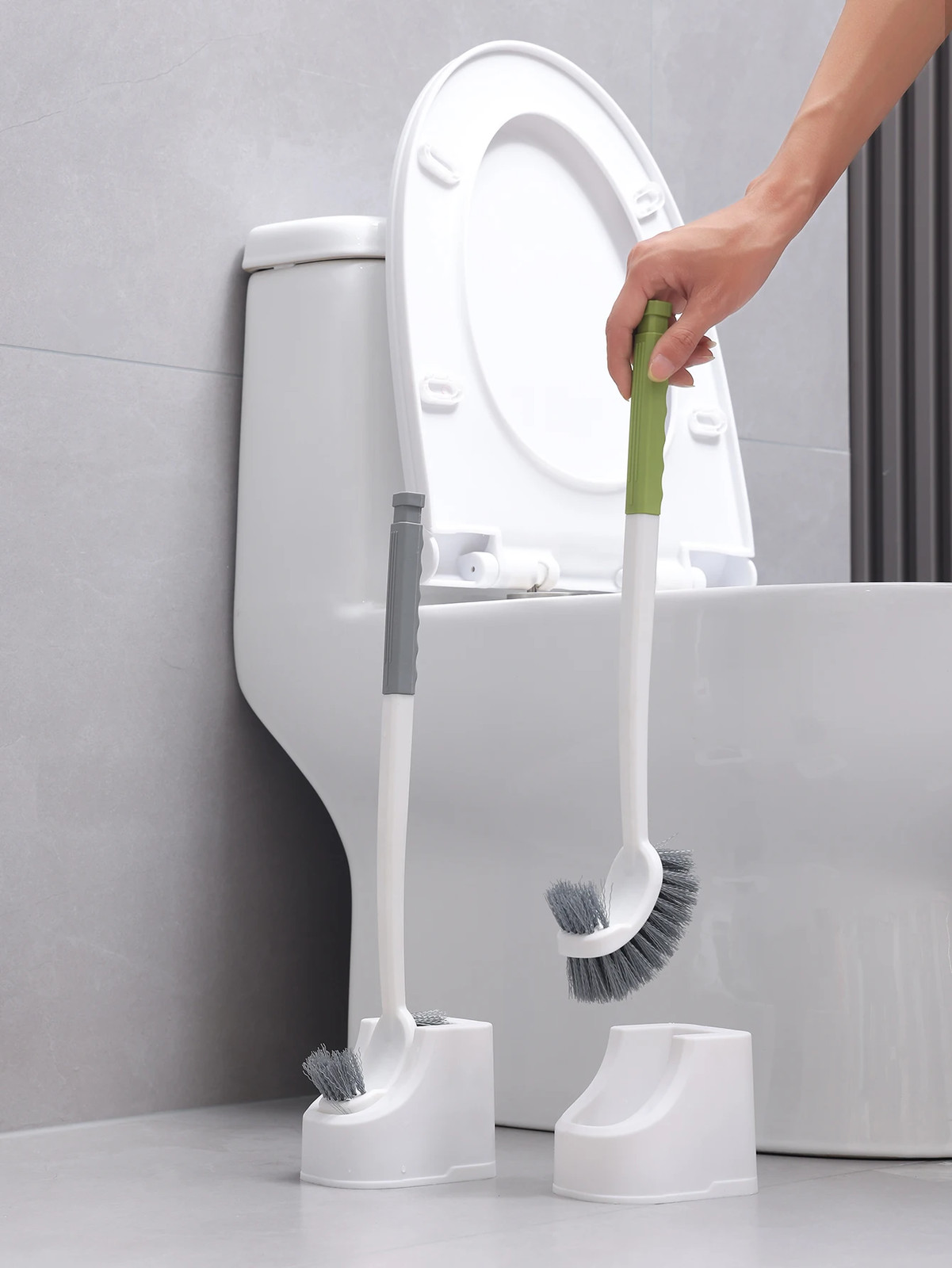 1/2pcs Household Toilet Brush With No Dead Corners No Punching In The…