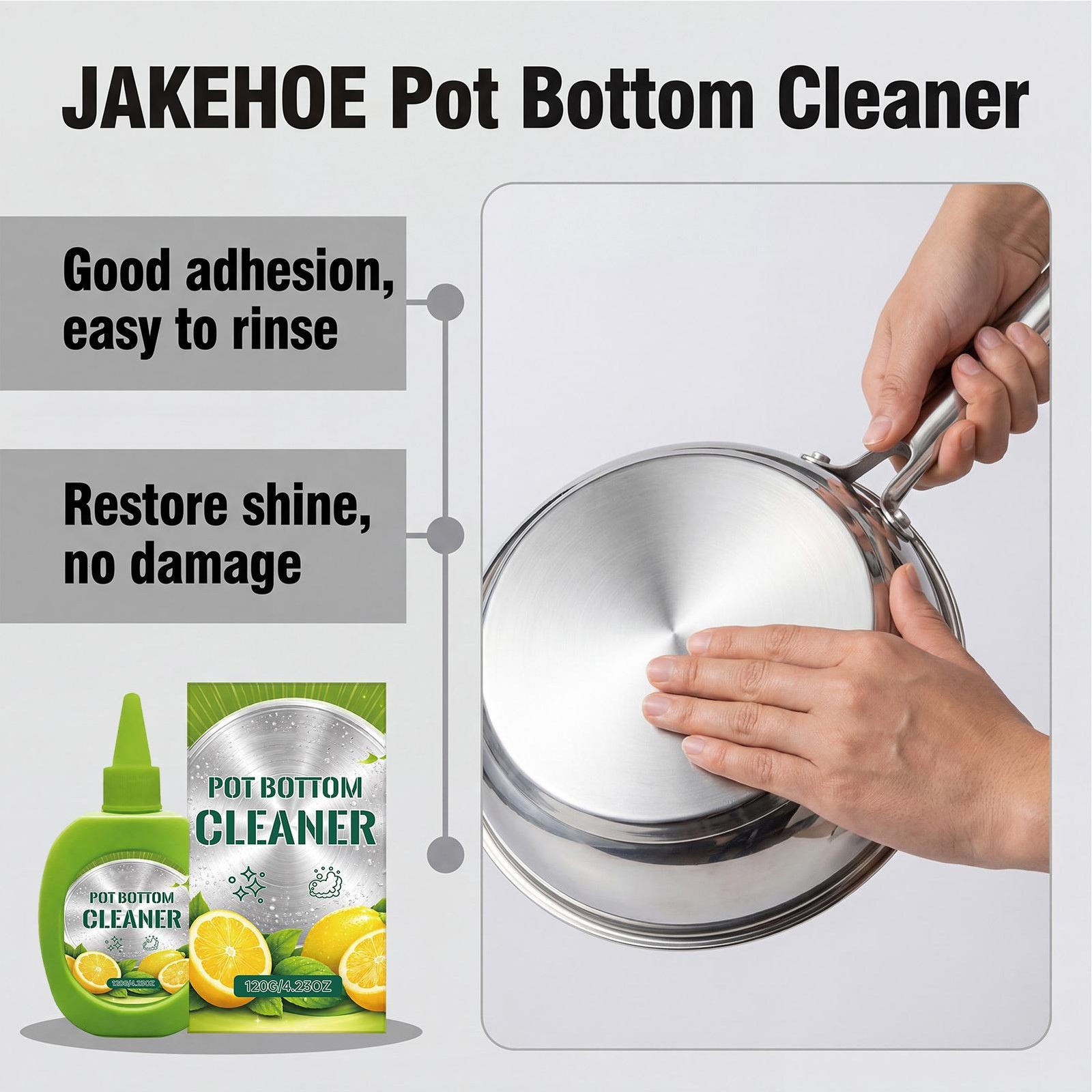 Pot Cleaner for Bottom of Pans 120g Powerful Heavy Duty Degreaser Scrub