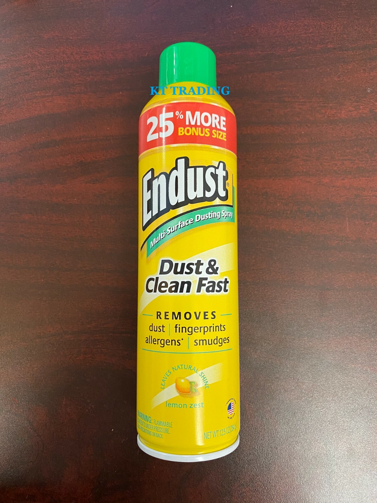 ENDUST Multi-Surface Allergens DUST & CLEAN FAST Natural Shine Lemon Zest 12oz
