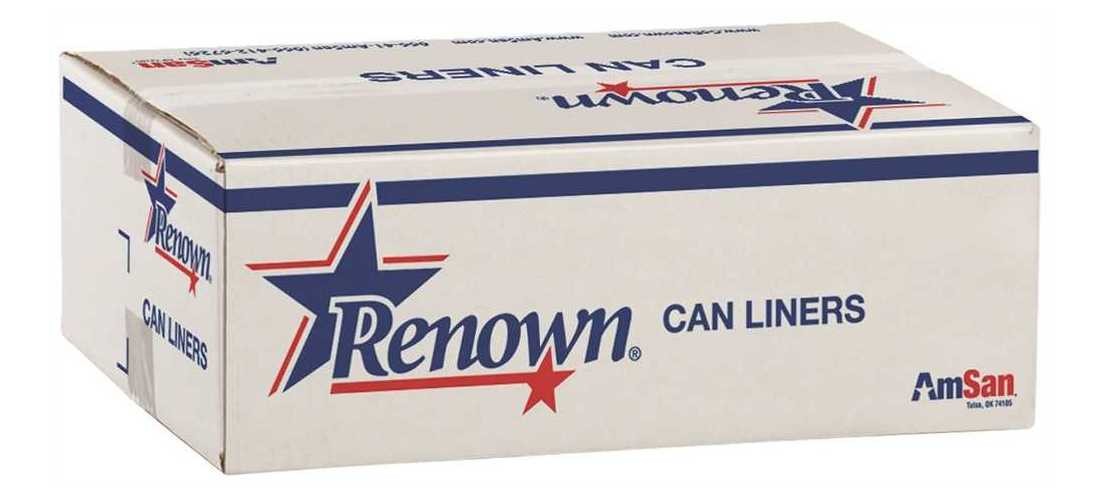 Natural Institutional 15 Gal. 6 mic 24 in. x 33 in. Trash Can Liner – pack of 10