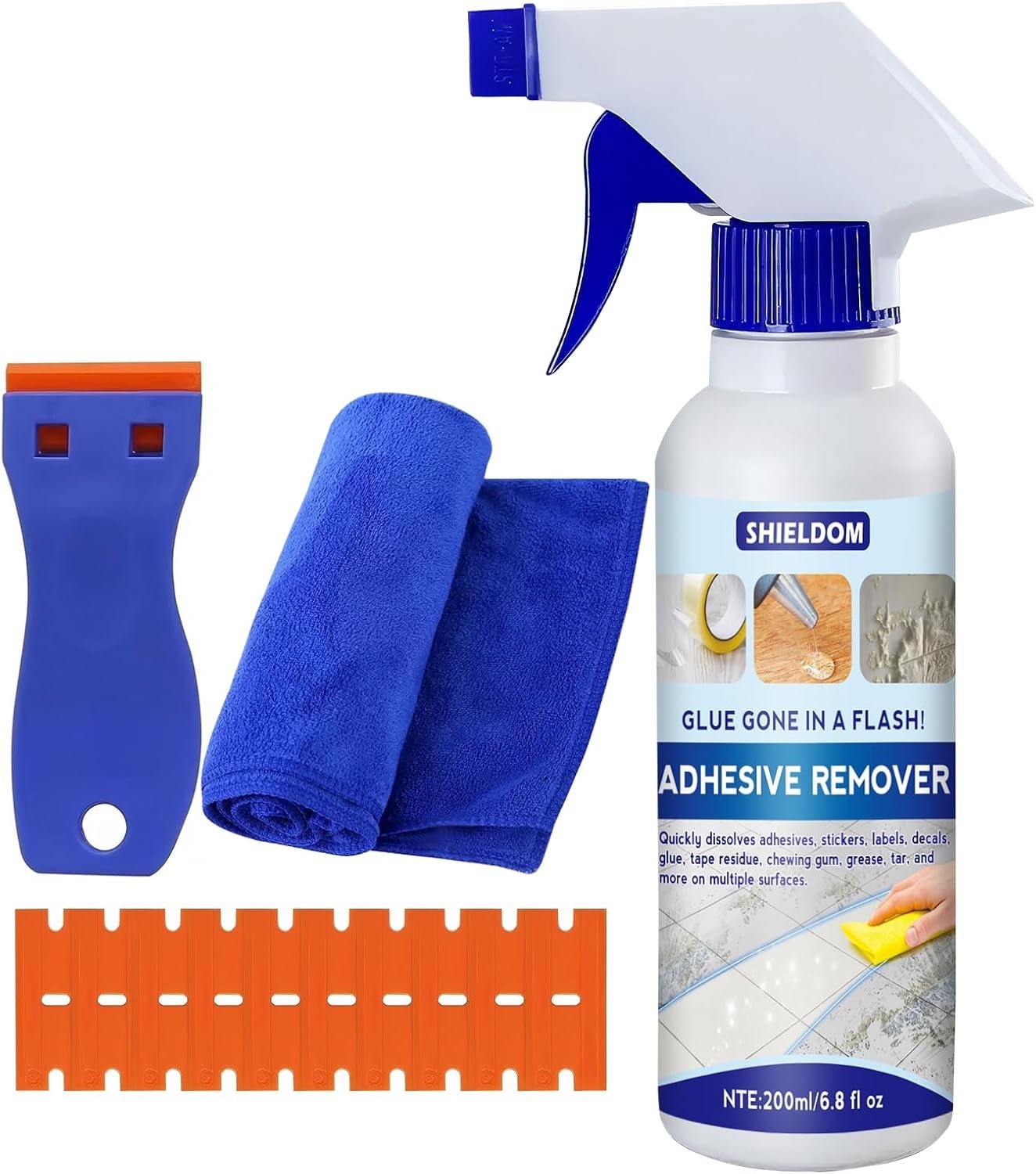 Adhesive Remover, Dissolve & Soften Adhesives on Car Glass & Paint, Easily Remov