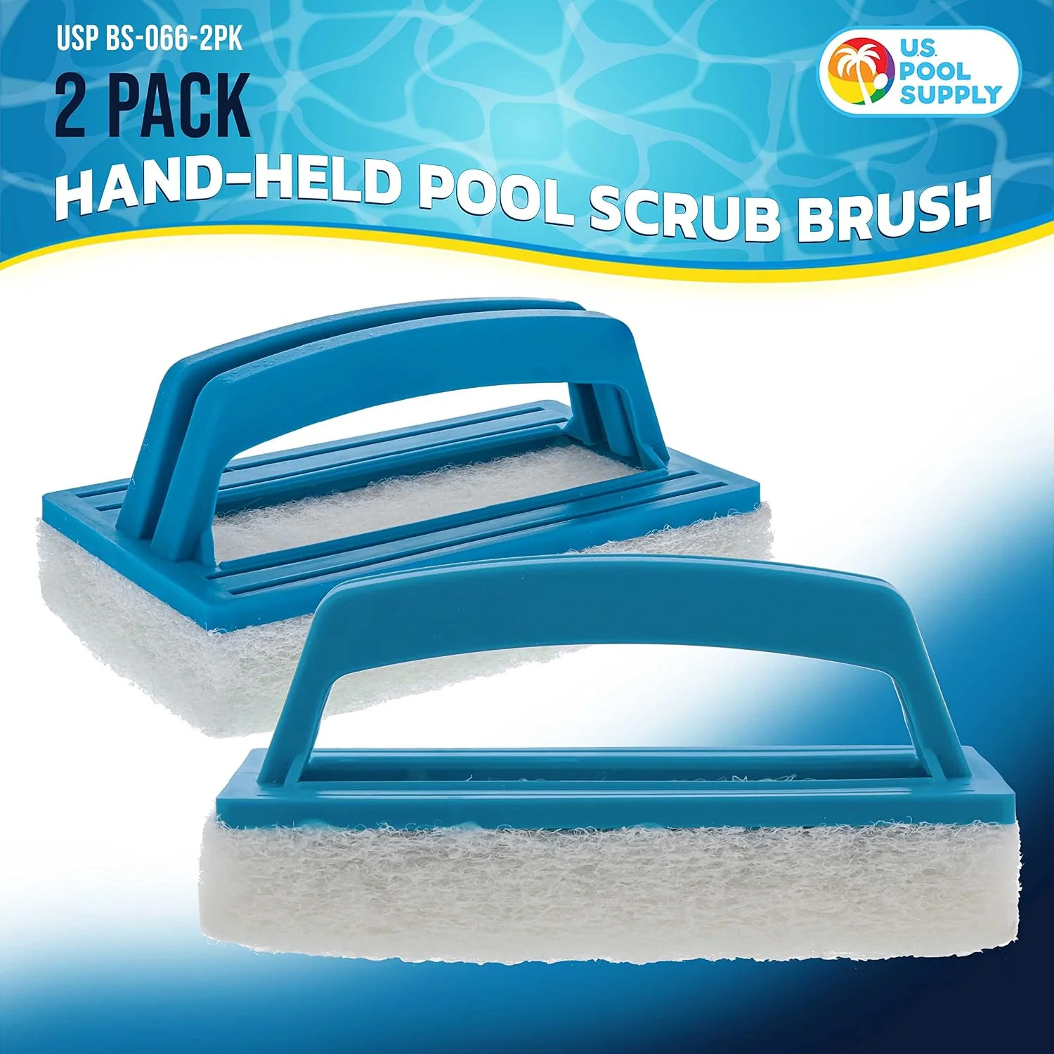 U.S. Pool Supply Hand-Held Pool Scrub Brush Pad 2 Pack, Scrubbing Scouring | Sco