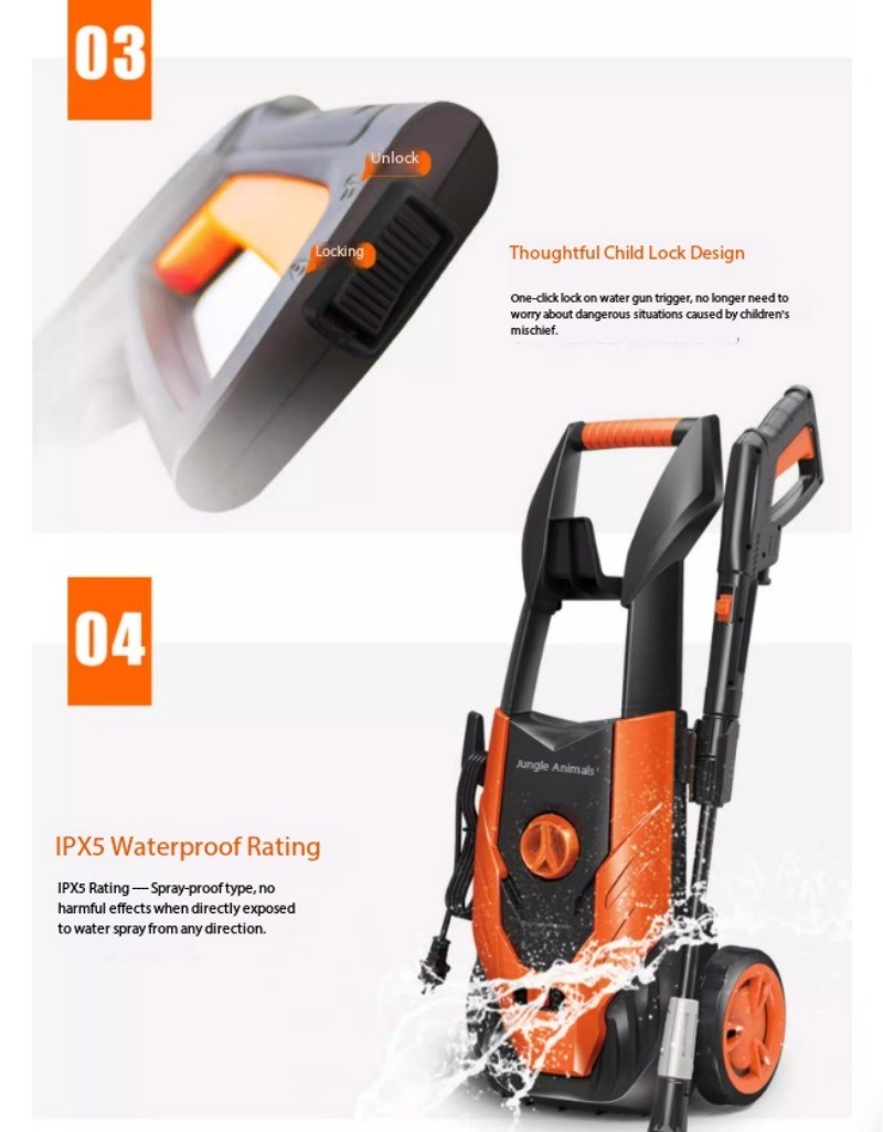 High-Pressure Car Wash Machine for Home Use 220V Fully Automatic Brush Car Washe