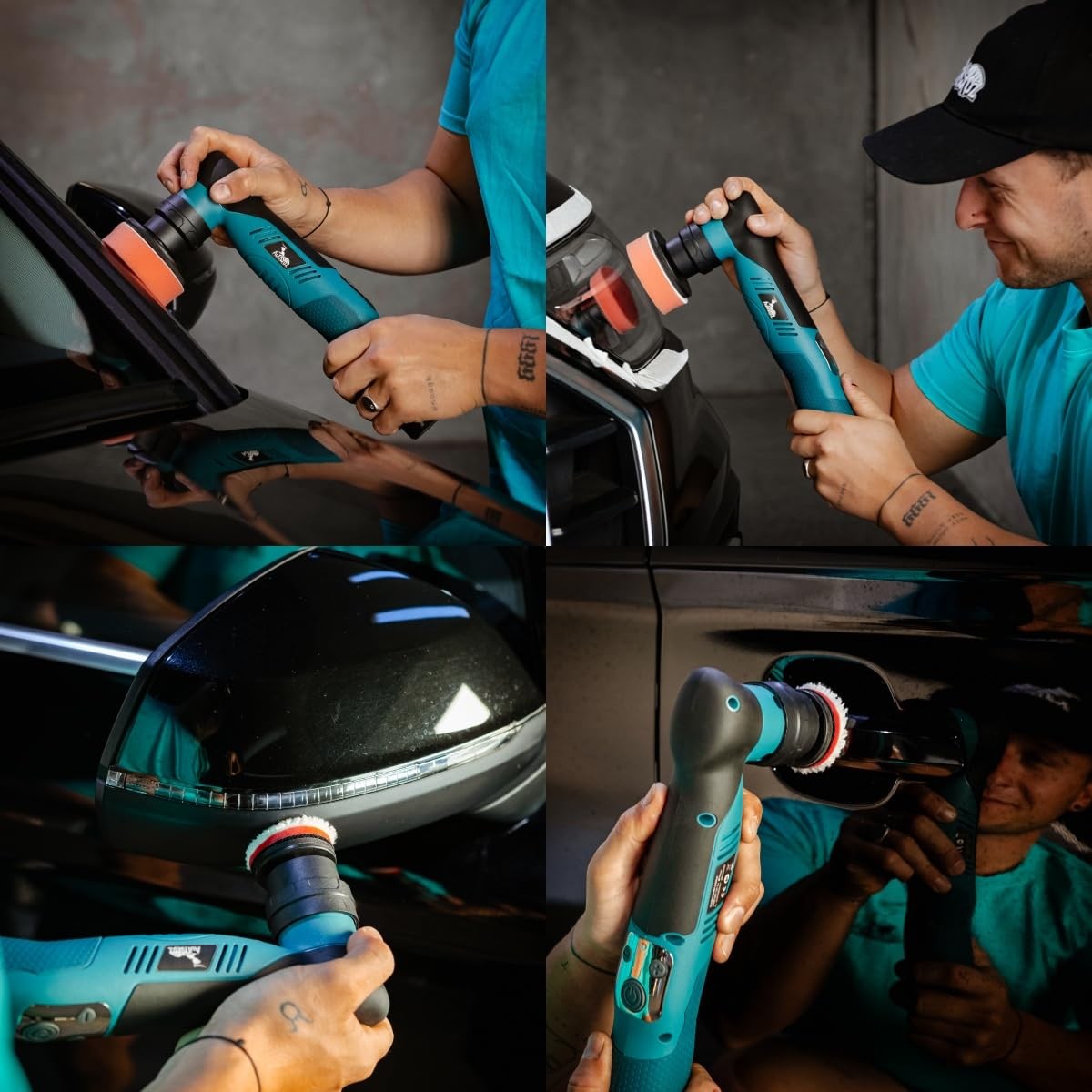 Cordless Mini Car Polisher Buffer, 6 Speeds, 2Pcs 2000mAh 1/3inch Orbital and…