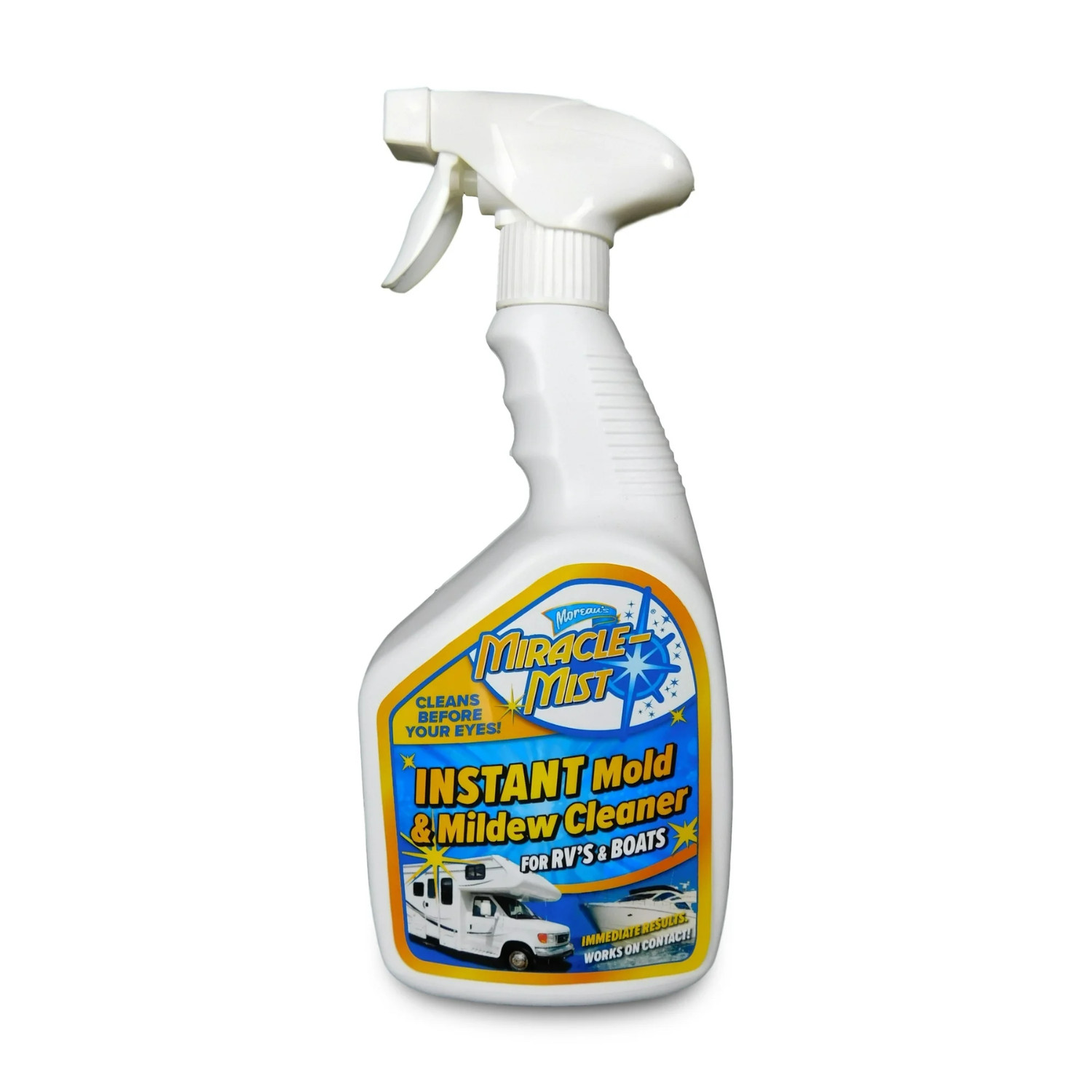 2PK Miracle Mist Instant Mold & Mildew Stain Remover Spray for RV&Boat, 32 fl oz