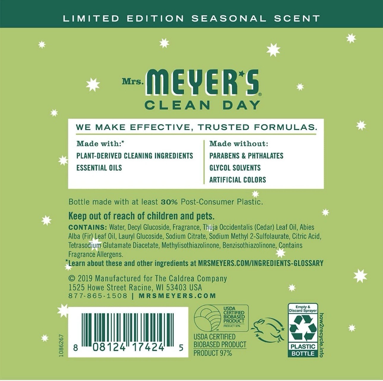 Mrs Meyer’s Iowa Pine Multi-Surface Everyday Cleaner 3-count Bundle Iowa Pine