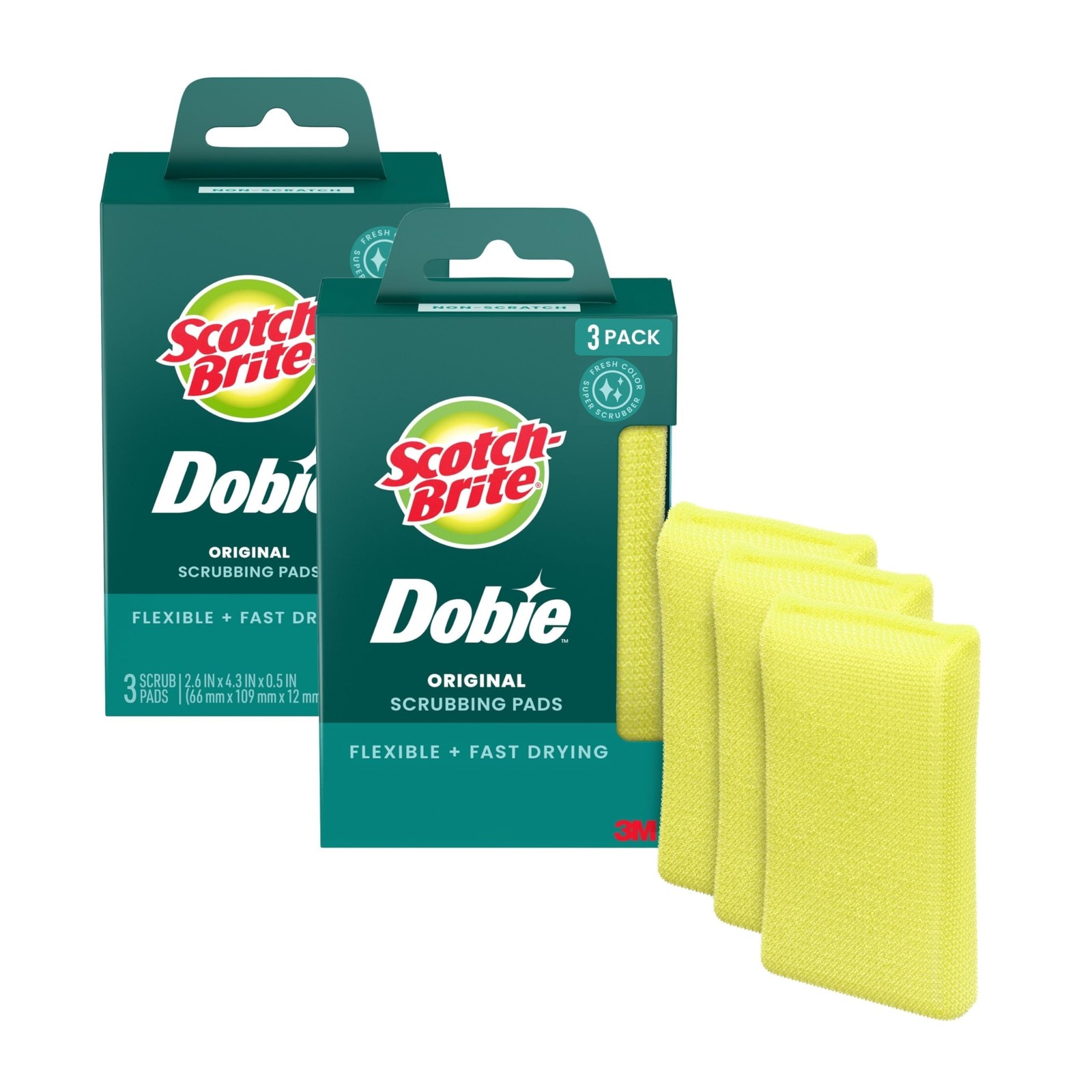 ScotchBrite Dobie, 1 Pad Each Value Pack of 6