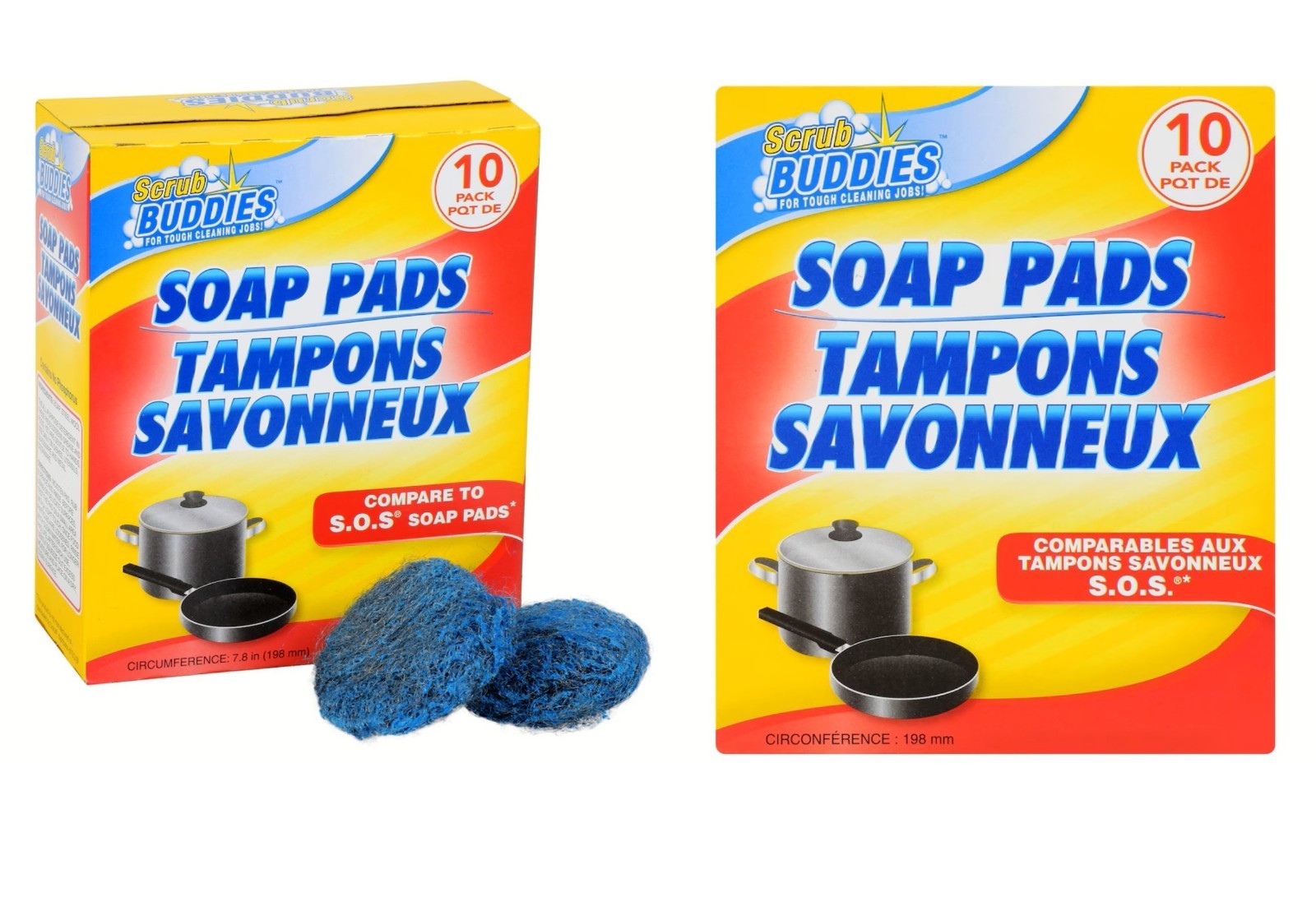 Steel Wool Soap Pads, Scrub Buddies 10-ct. Boxes 2 pack
