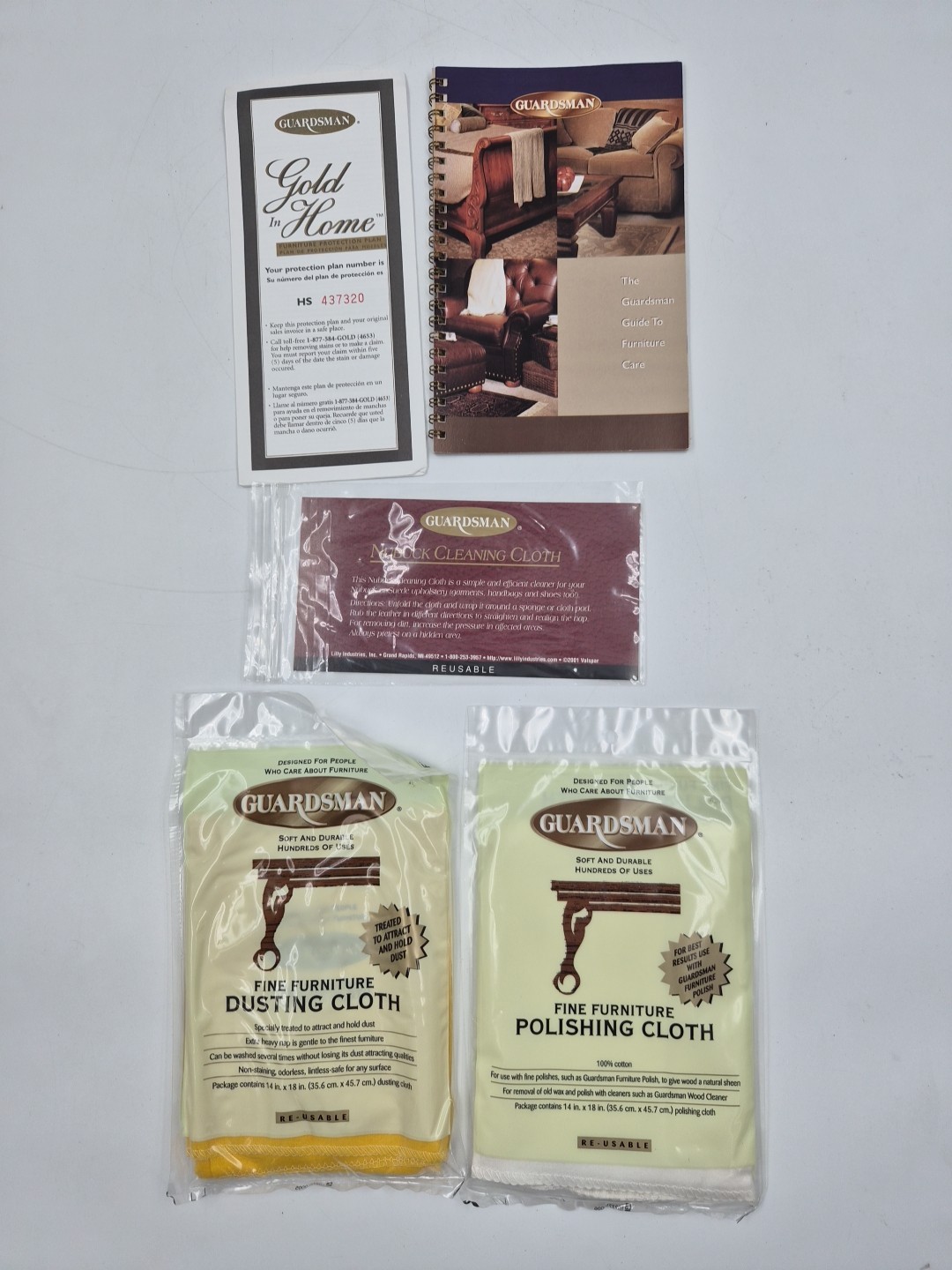 Guardsman Fine Furniture Care Kit Polish Spot Remover Leather Cleaner Open Box