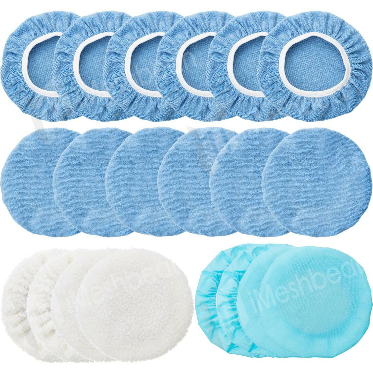 Efficient Cleaning with Microfiber Polisher Buffer Bonnets – 20PCS 5 to 6 inches
