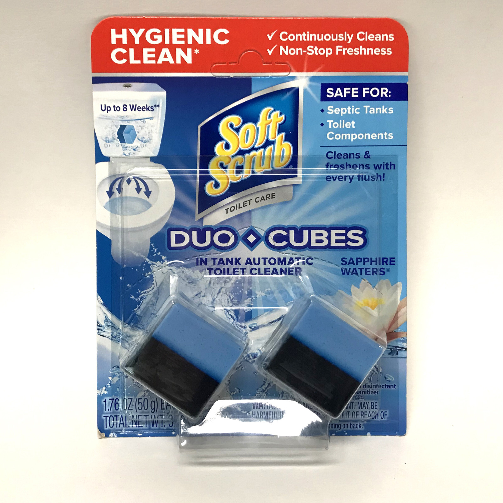 Soft Scrub DUO-CUBES In-Tank Automatic Toilet Cleaner, Sapphire Waters | SEALED