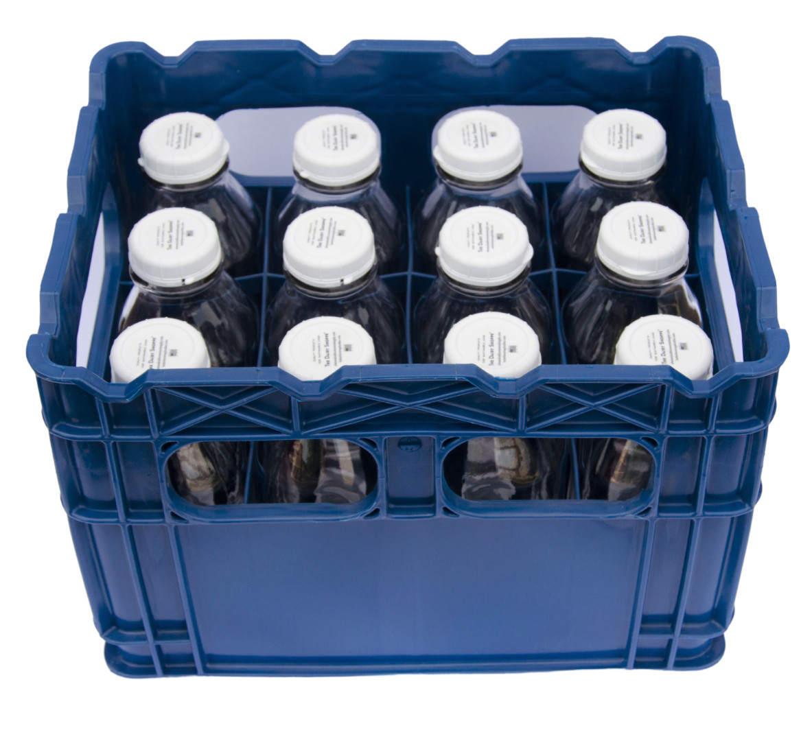 Plastic Crate for Glass Milk Bottles / Commercial Duty