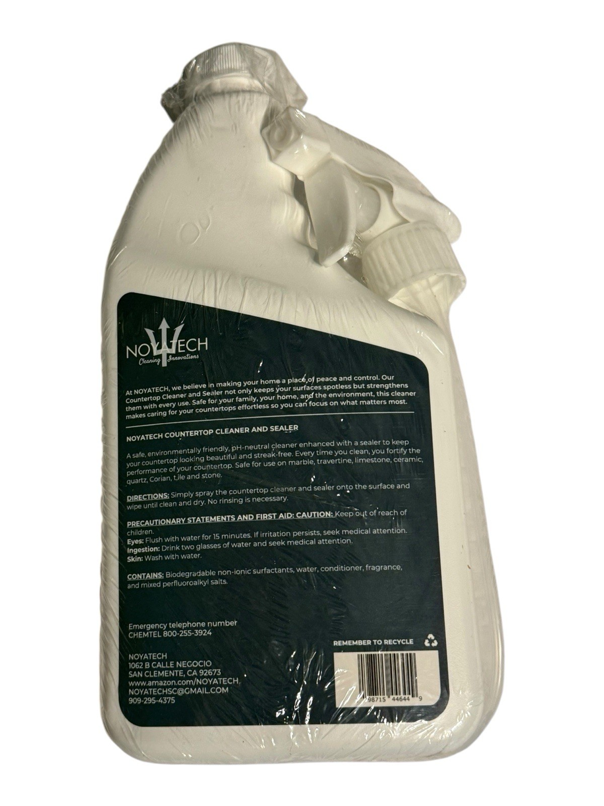 NOYATECH Countertop Cleaner & Sealer Spray for Granite, Marble & Quartz – 32 oz