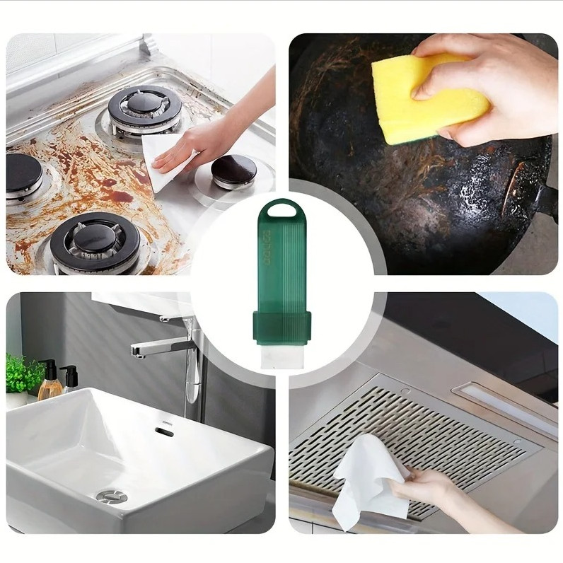 1pc Green Reusable Rust & Lime Stain Remover Cleaning Eraser Tool – NEW