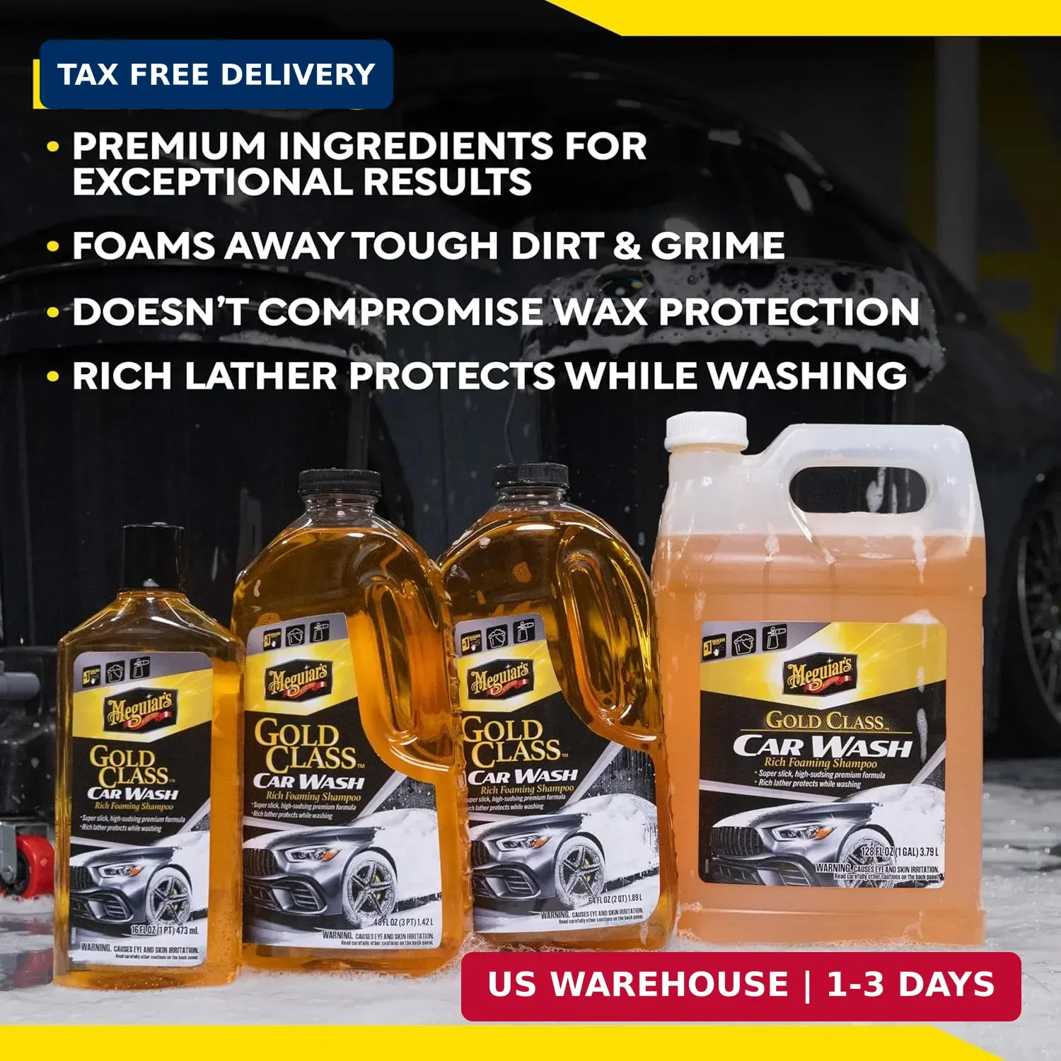 Meguiar’s Gold Class Car Wash, Ultra-Rich Foam Car Wash Soap and Conditioner for