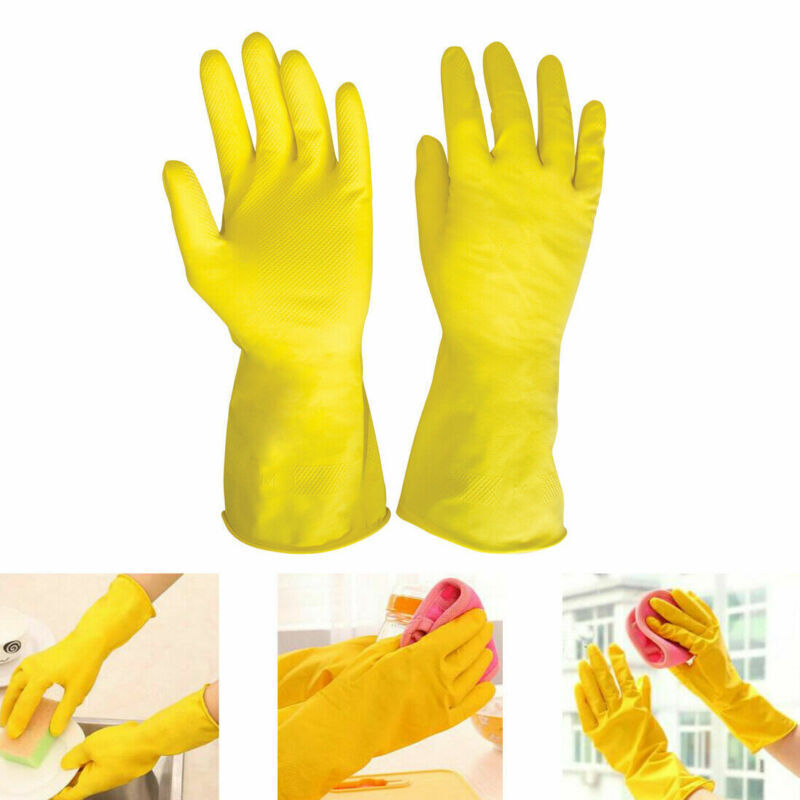 10 Pair Diswashing Gloves S M L XL Reusable Cleaning Gloves Latex Rubber Gloves