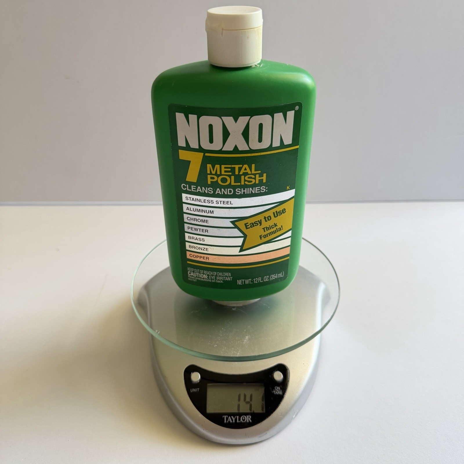 Vintage NOXON 7 Metal Polish 12 Oz Liquid Discontinued Approx 95% Full Cleaner