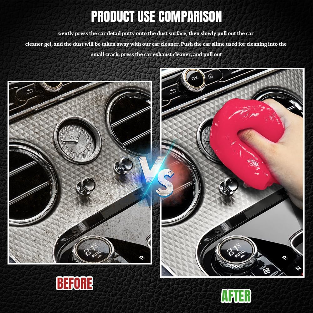 Car Cleaning Gel – Universal Detailing Kit for Automotive and Electronics (Pink)