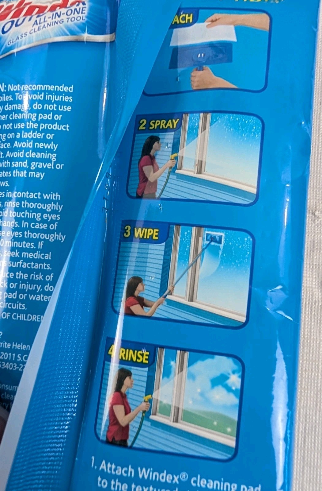 Windex Outdoor All In One Glass Window Cleaning Refill Pads 2 packs-4 Pads Total
